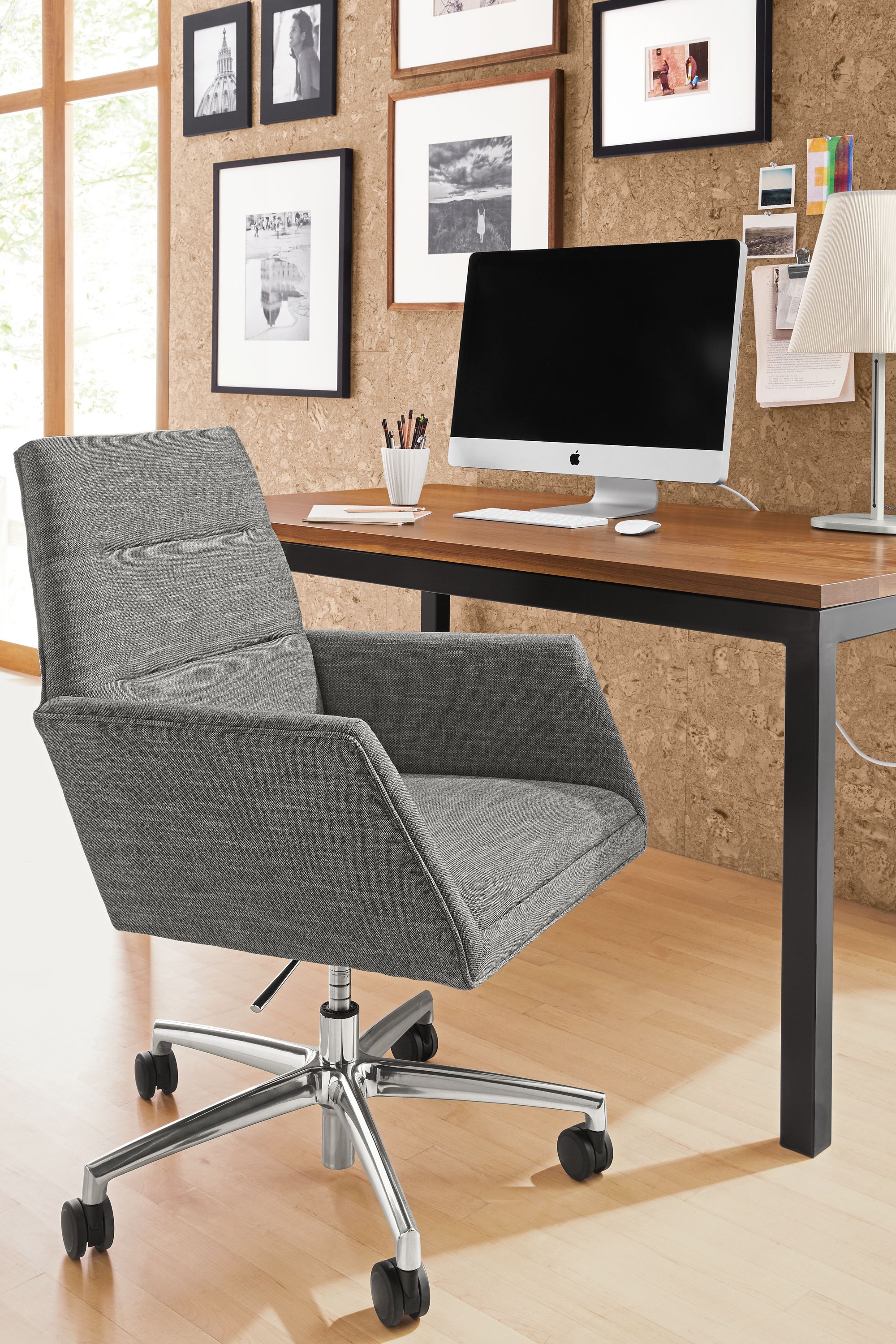 Detail of Tenley modern office chair.