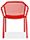Front view of Theo Chair in Red.