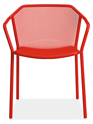 Front view of Theo Chair in Red.