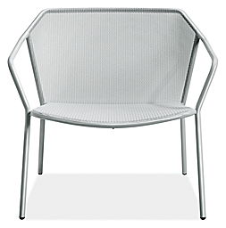 Front view of Theo Lounge Chair in Silver.
