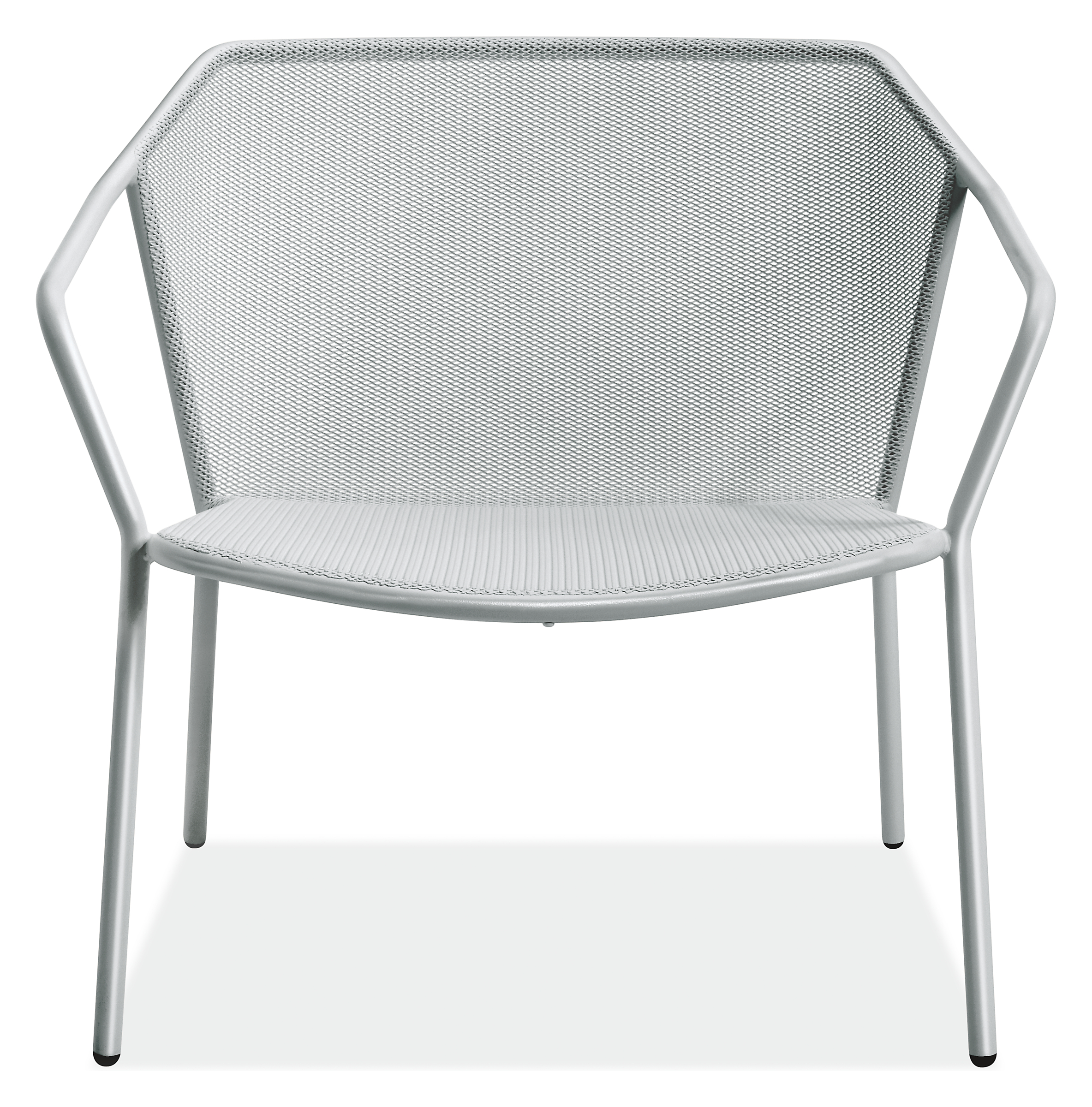 Front view of Theo Lounge Chair in Silver.