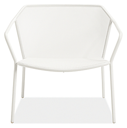 Front view of Theo Lounge Chair in White.