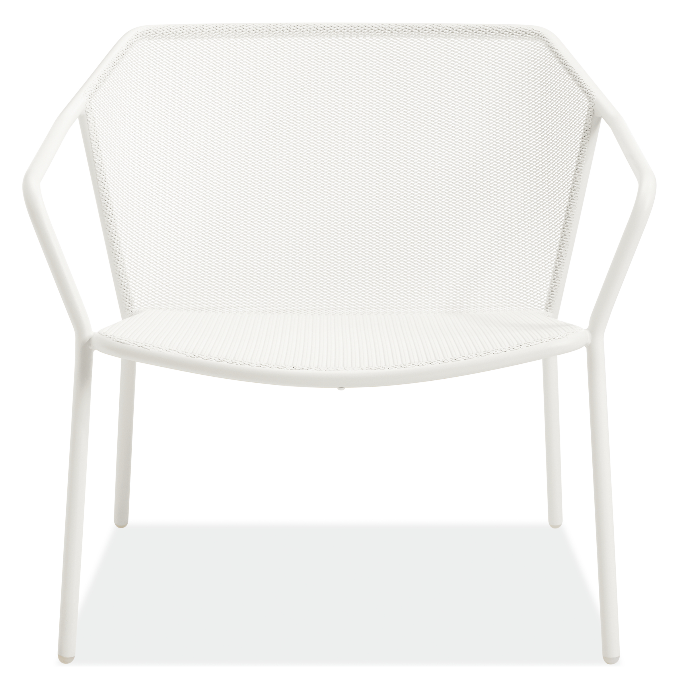 Front view of Theo Lounge Chair in White.