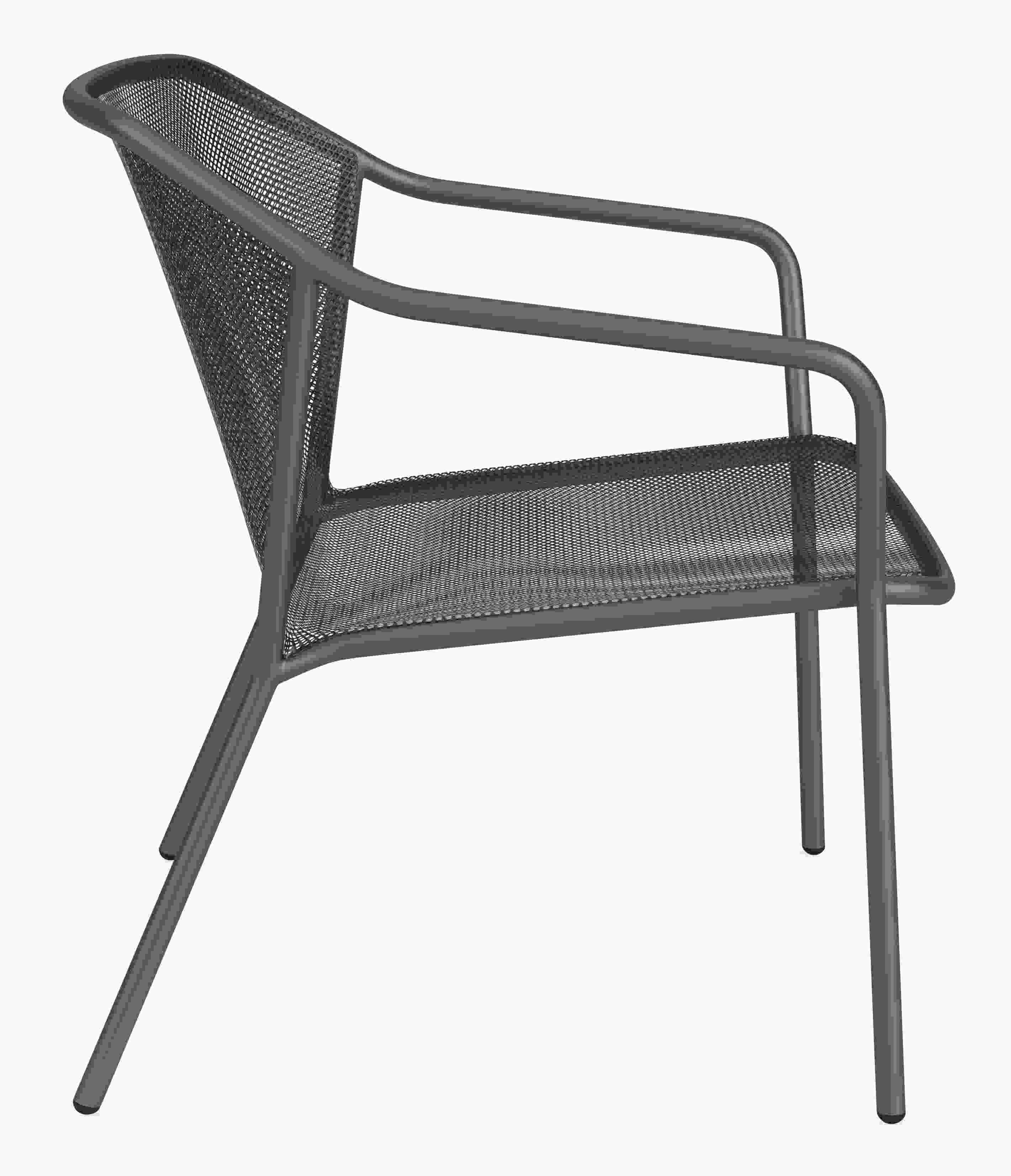 Front view of Theo Lounge Chair in graphite.