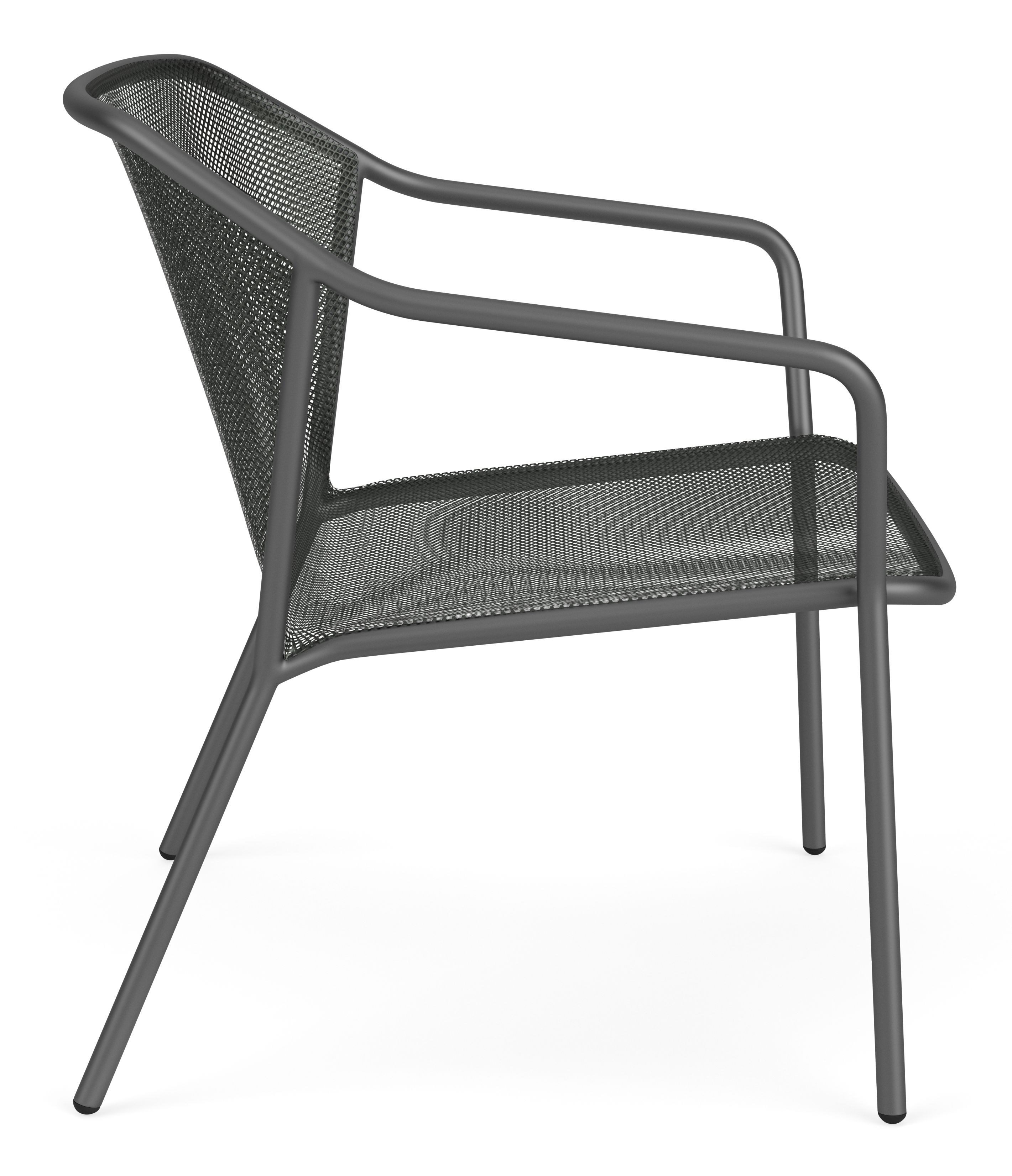 Front view of Theo Lounge Chair in graphite.