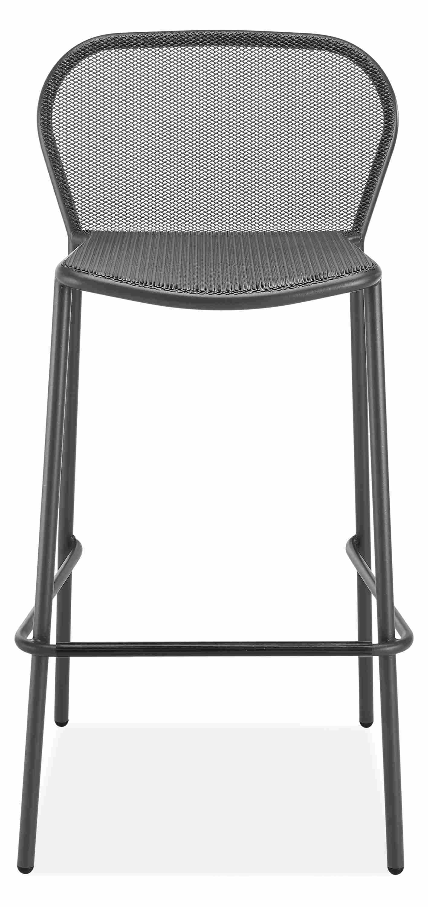 Front view of Theo Bar Stool in Graphite.