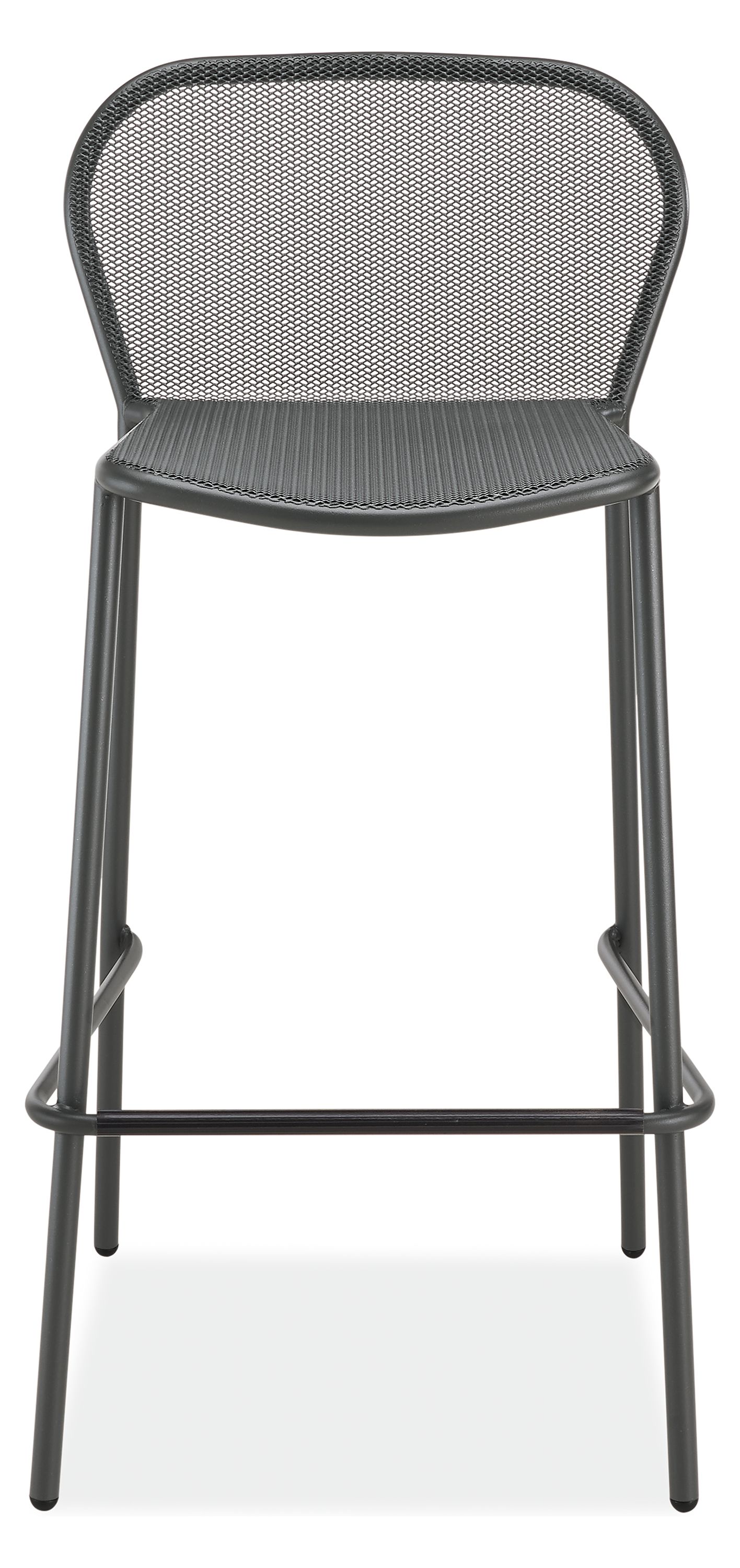 Front view of Theo Bar Stool in Graphite.