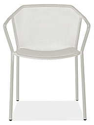 Front view of Theo Chair in Silver.