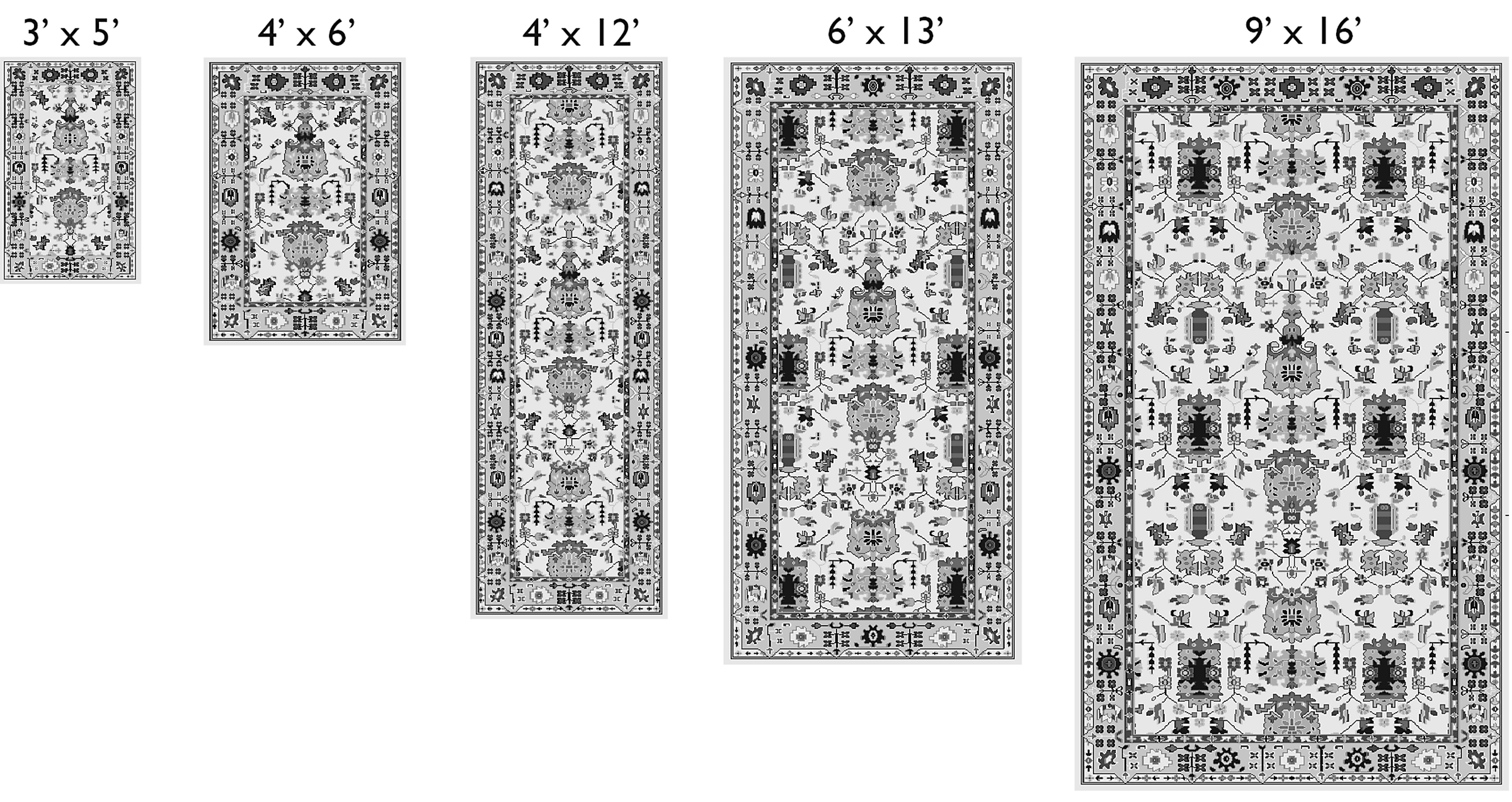 Tillia Custom Rectangle/Square Rug Pattern Guide.