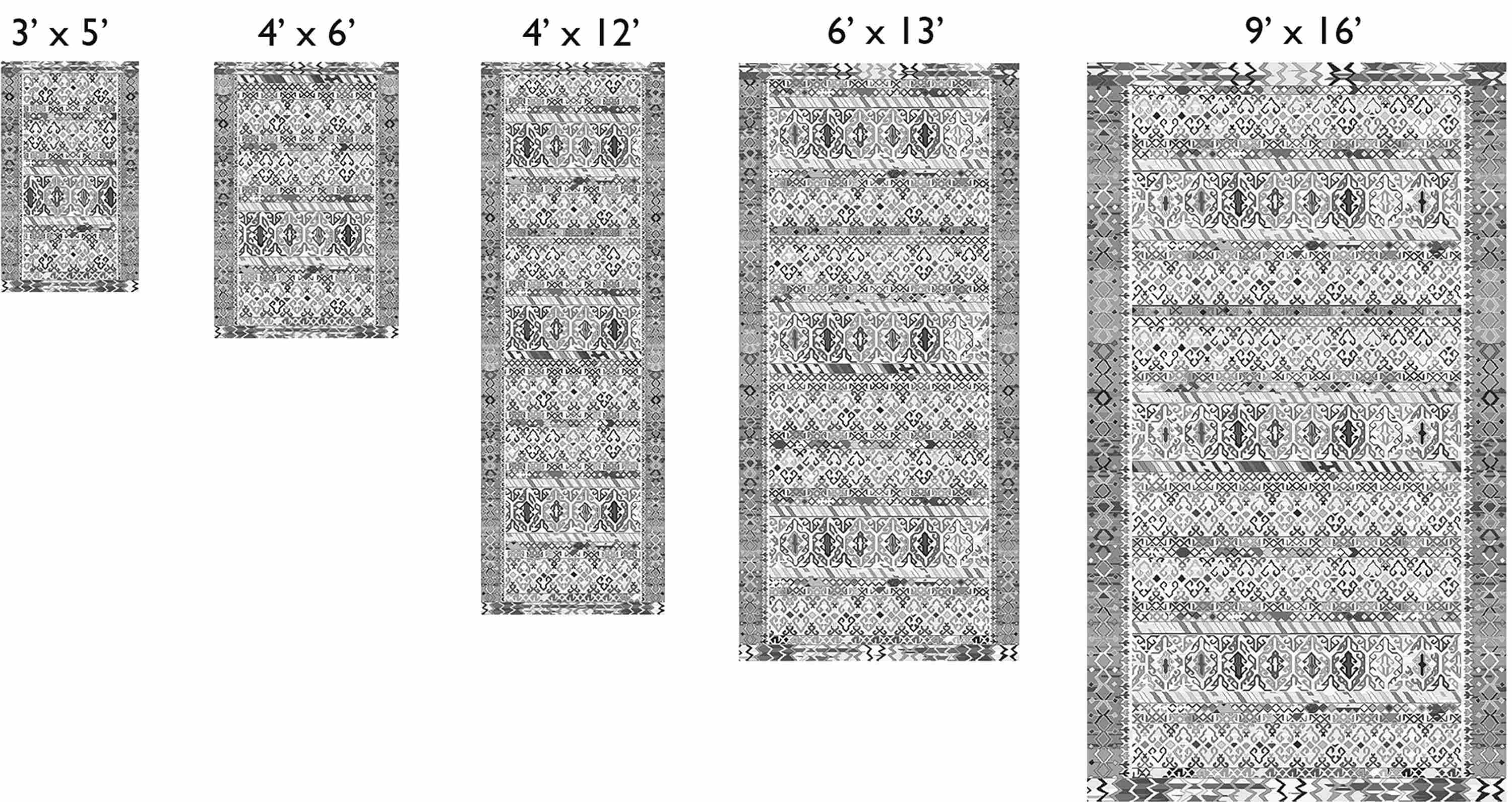 Timuri Custom Rectangle/Square Rug Pattern Guide.