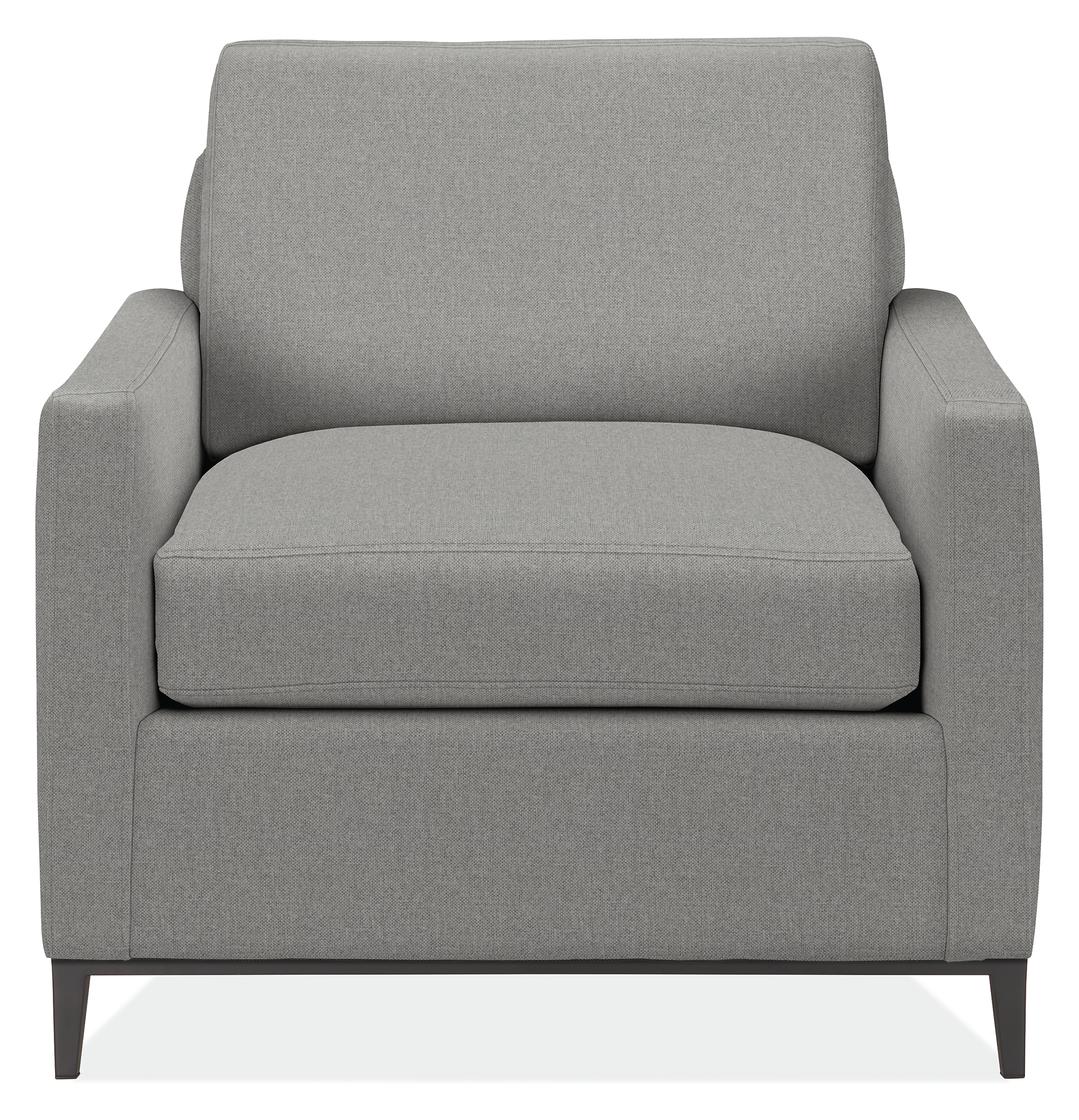 Front view of Tomas Chair in Mist Fabric.