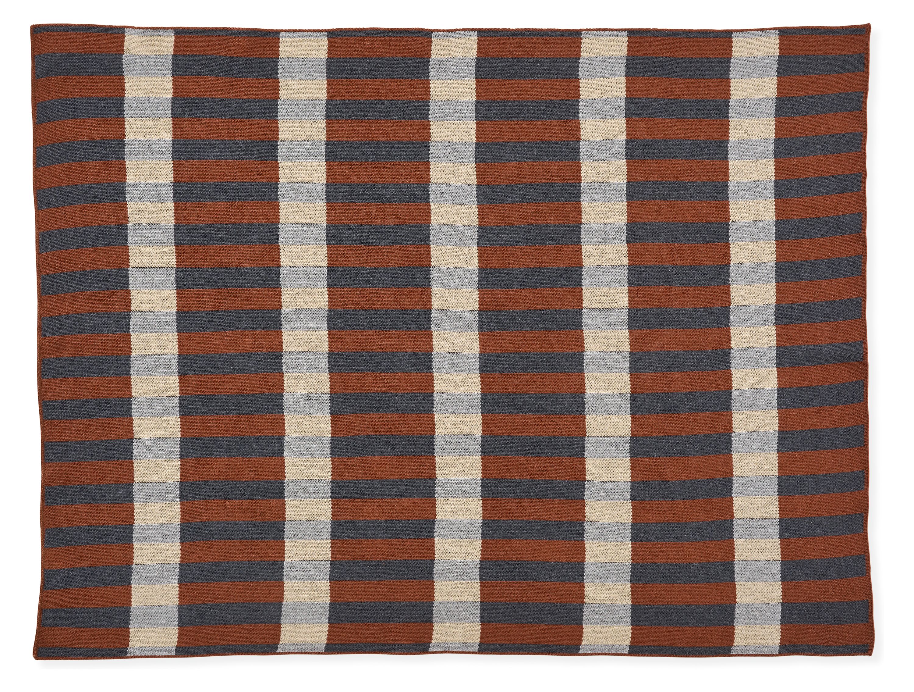 Overhead view of torrey throw blanket in earth.