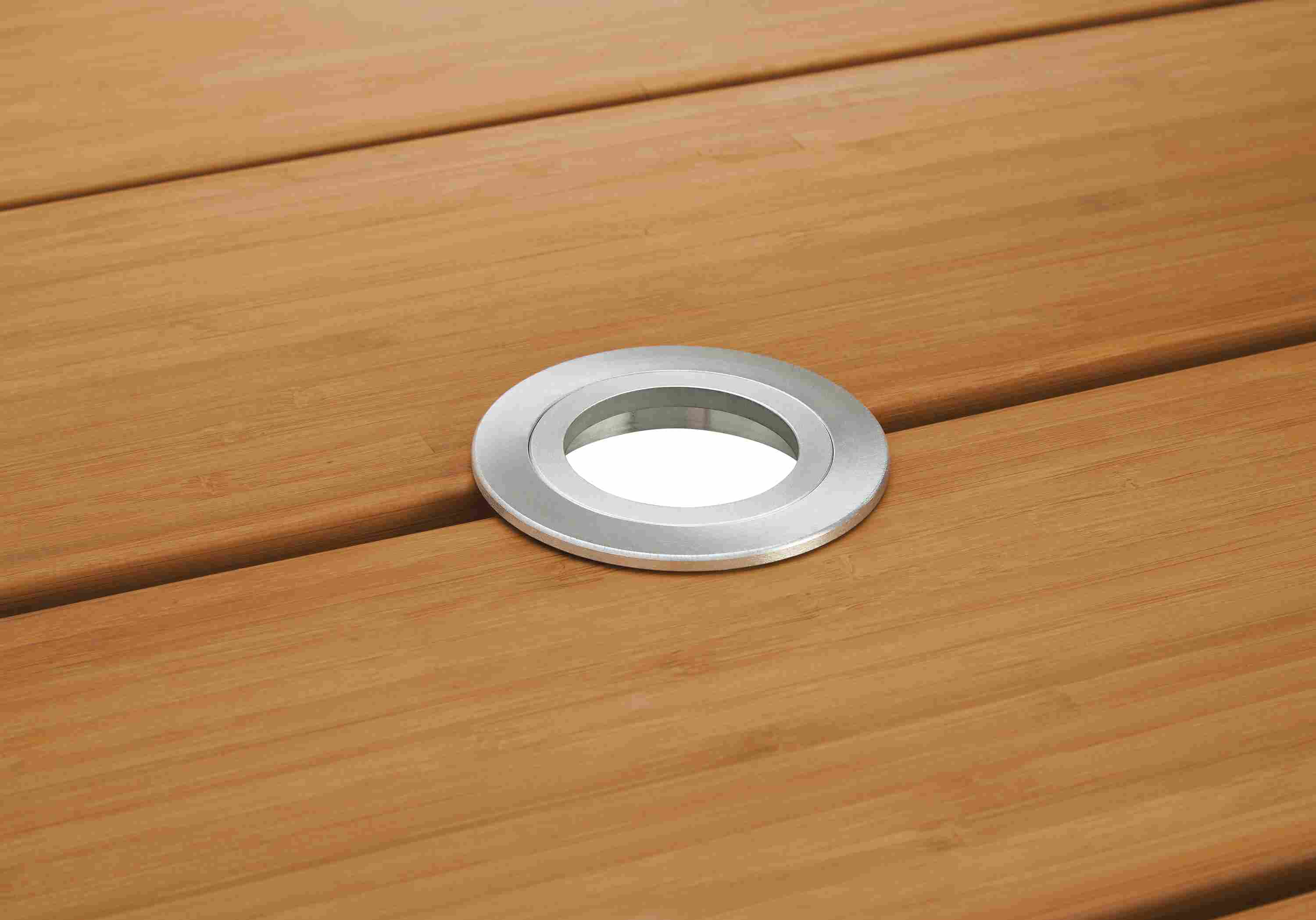 Detail of Umbrella Hole Sizing Ring in Silver.