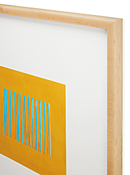 Detail of corner of Juni Van Dyke, Yellow Untitled, Limited Edition.