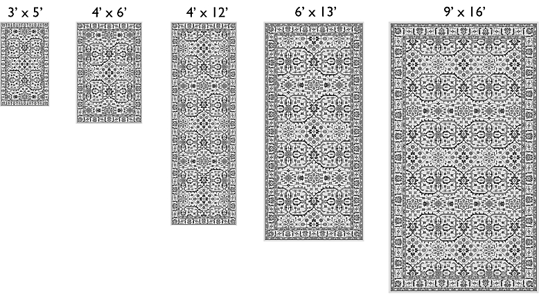 Pattern guide for custom Vanya rug.