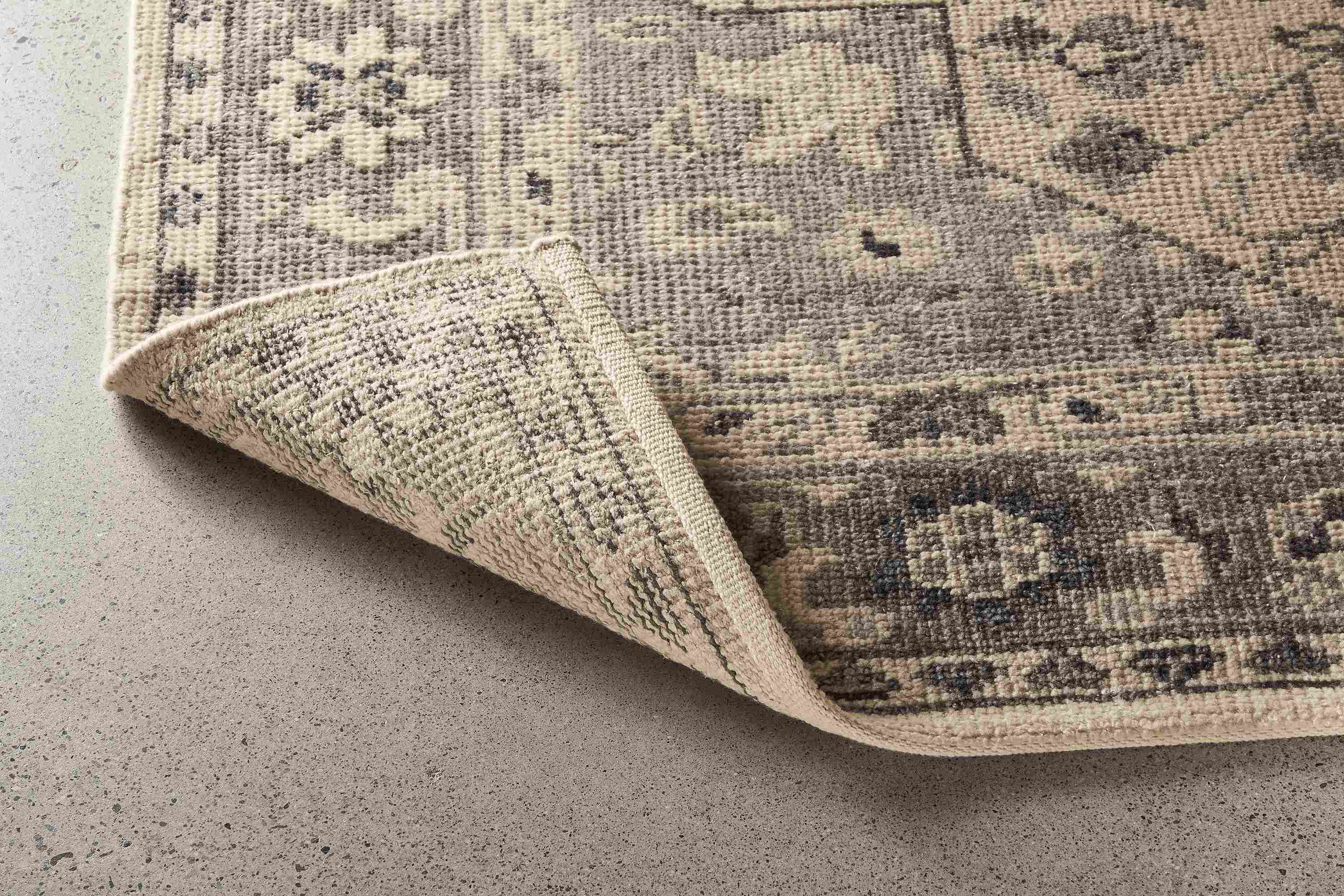 Detail of Veda 6'x9' Rug in Cement.