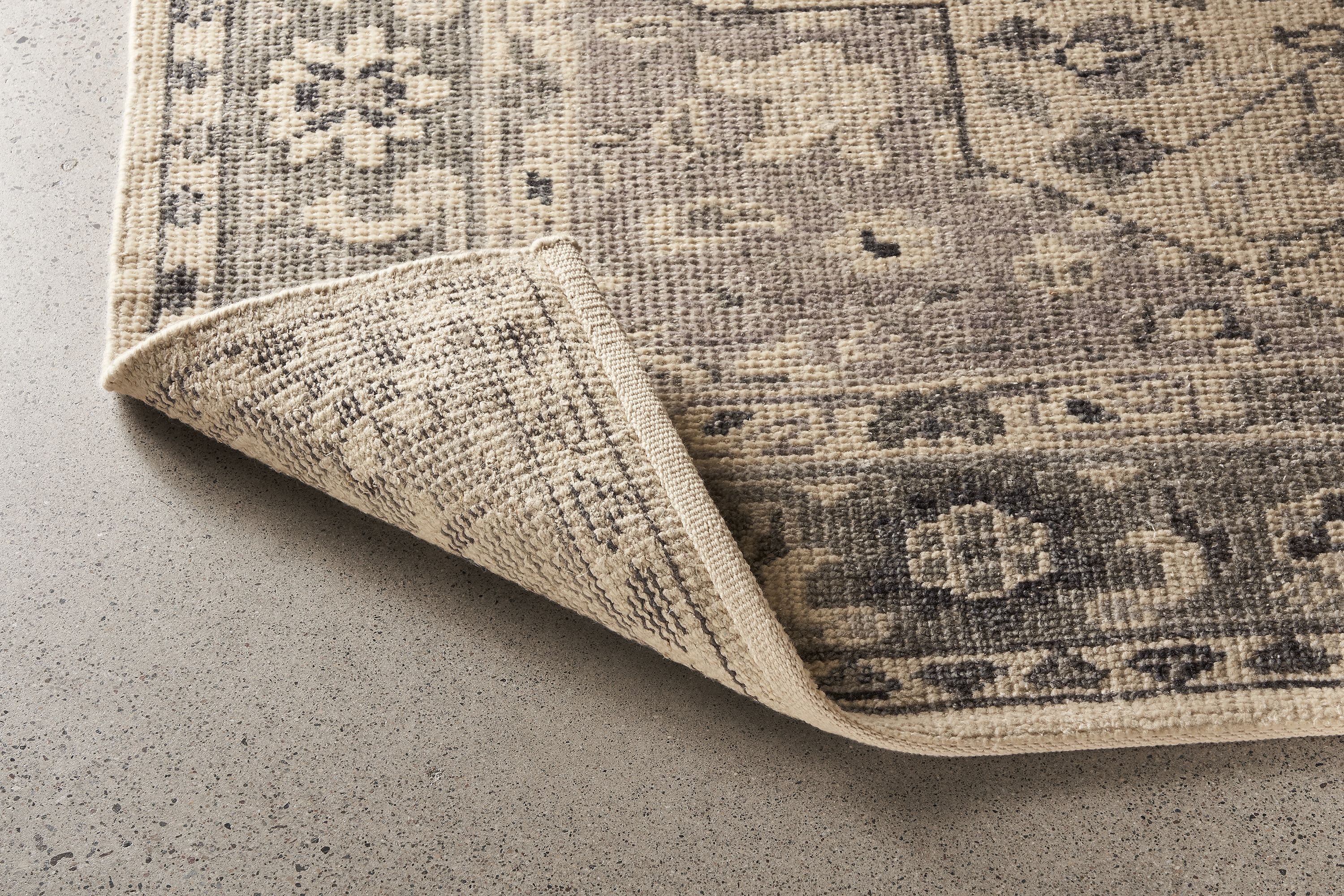 Detail of Veda 6'x9' Rug in Cement.