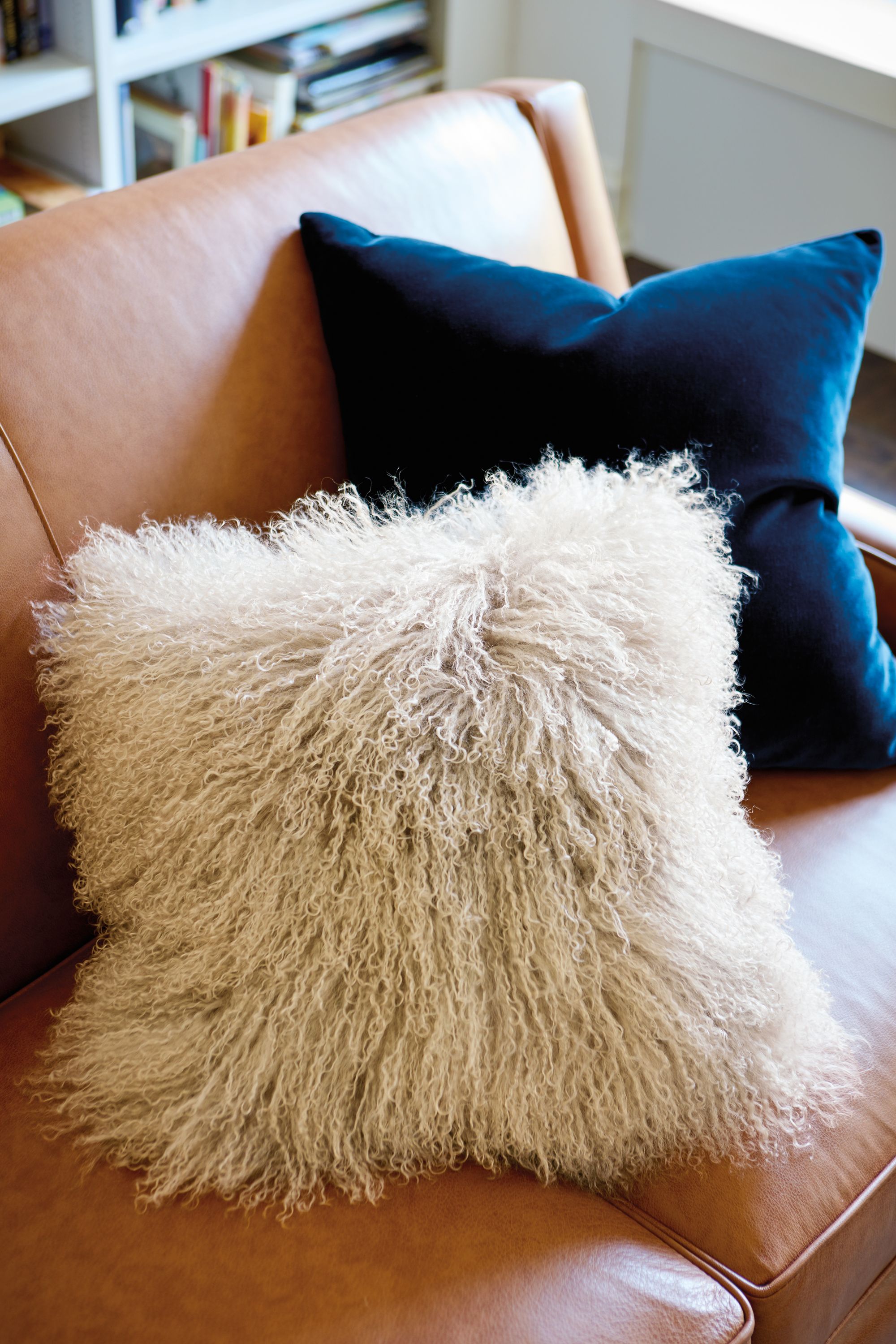 Sheepskin Pillow Luxury Soft Decorative Fur Shearling Throw Cushions -  Warmly Home