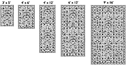 Vesuvio Custom Rectangle/Square Rug Pattern Guide.