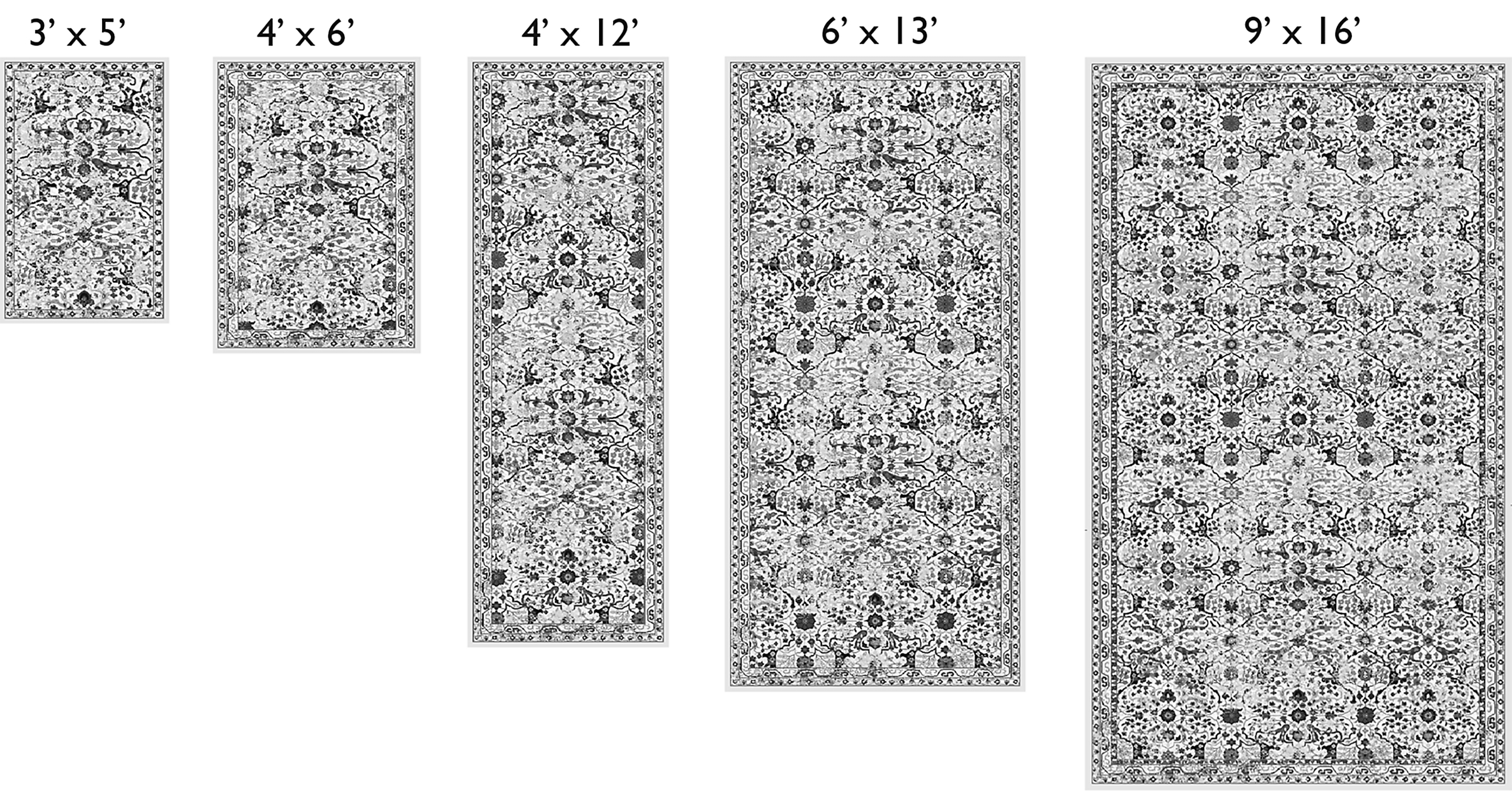 Vesuvio Custom Rectangle/Square Rug Pattern Guide.