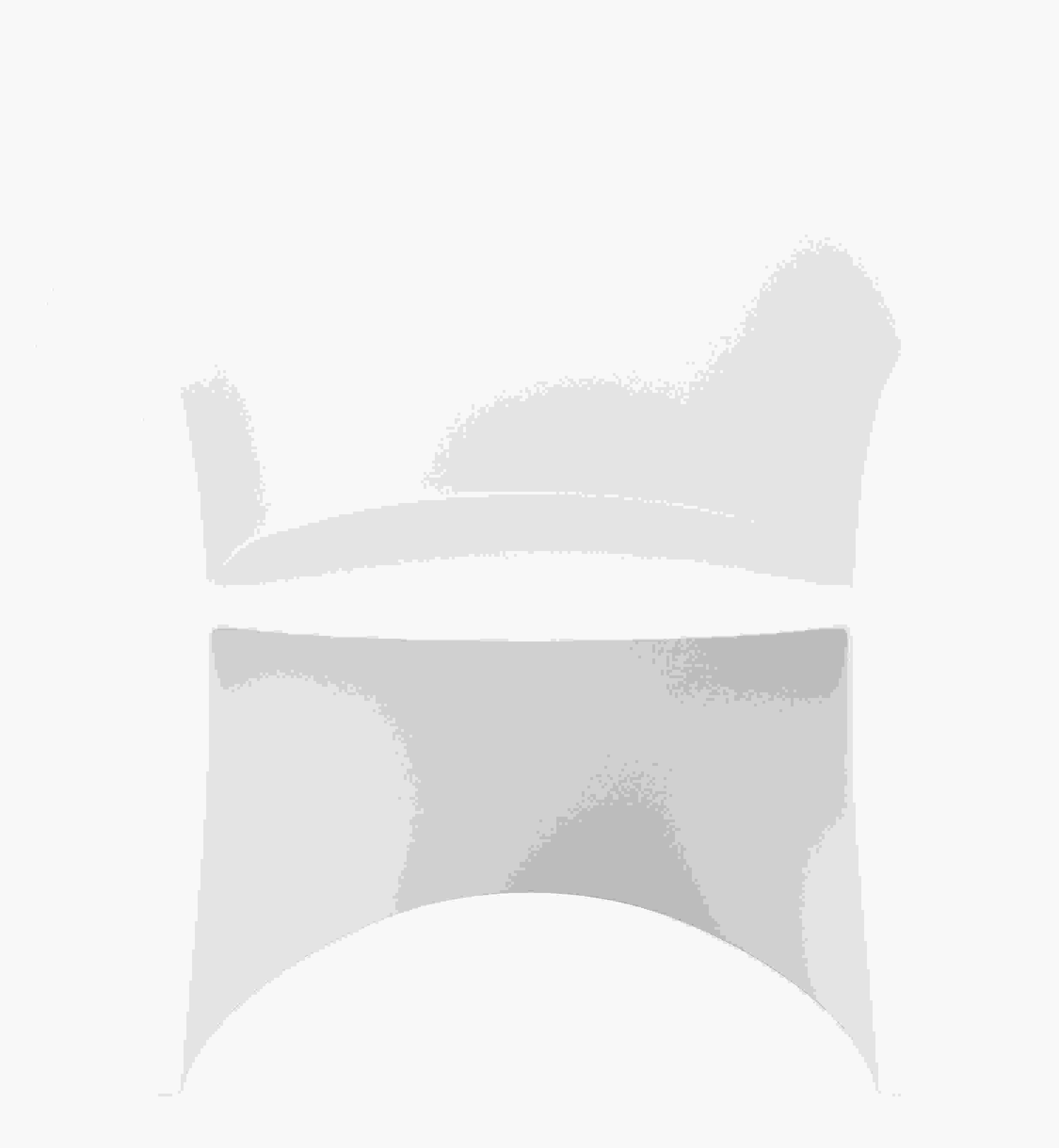 Front view of Vignelli Rocker in White.