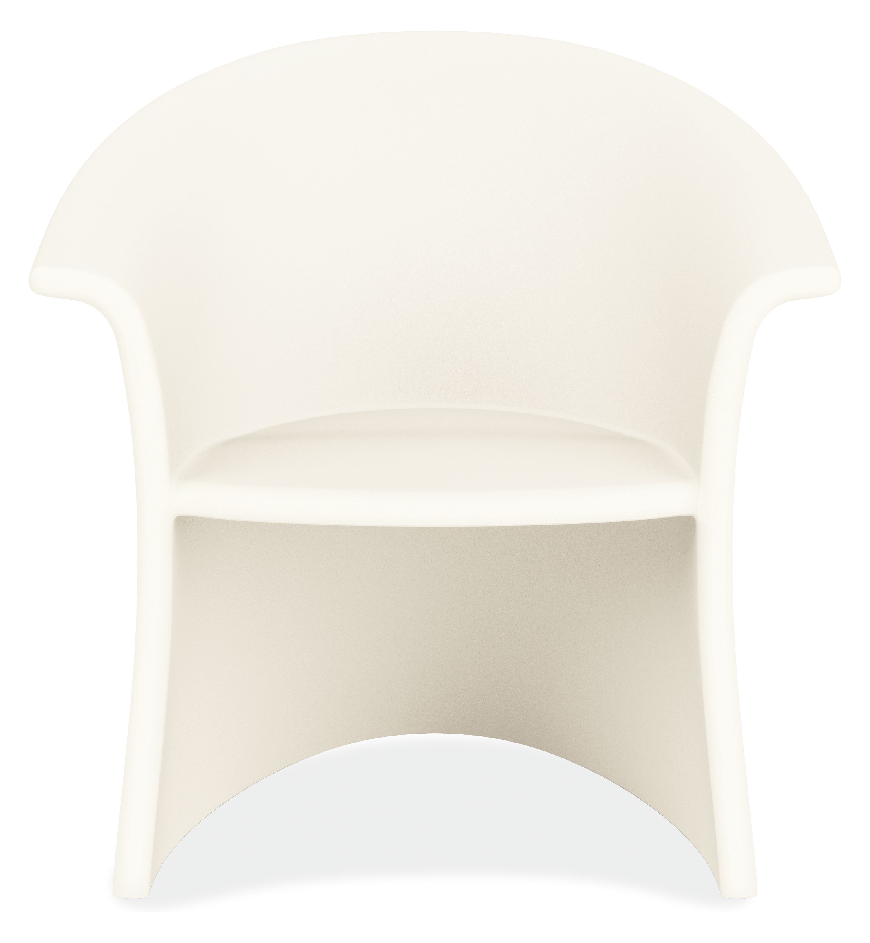 Front view of Vignelli Rocker in White.