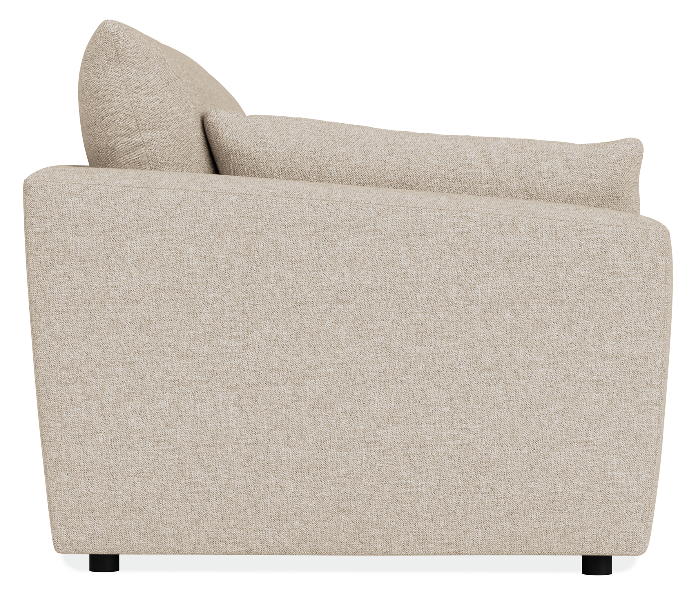 Side view of Weber 86-inch Sofa in Gino Oatmeal.