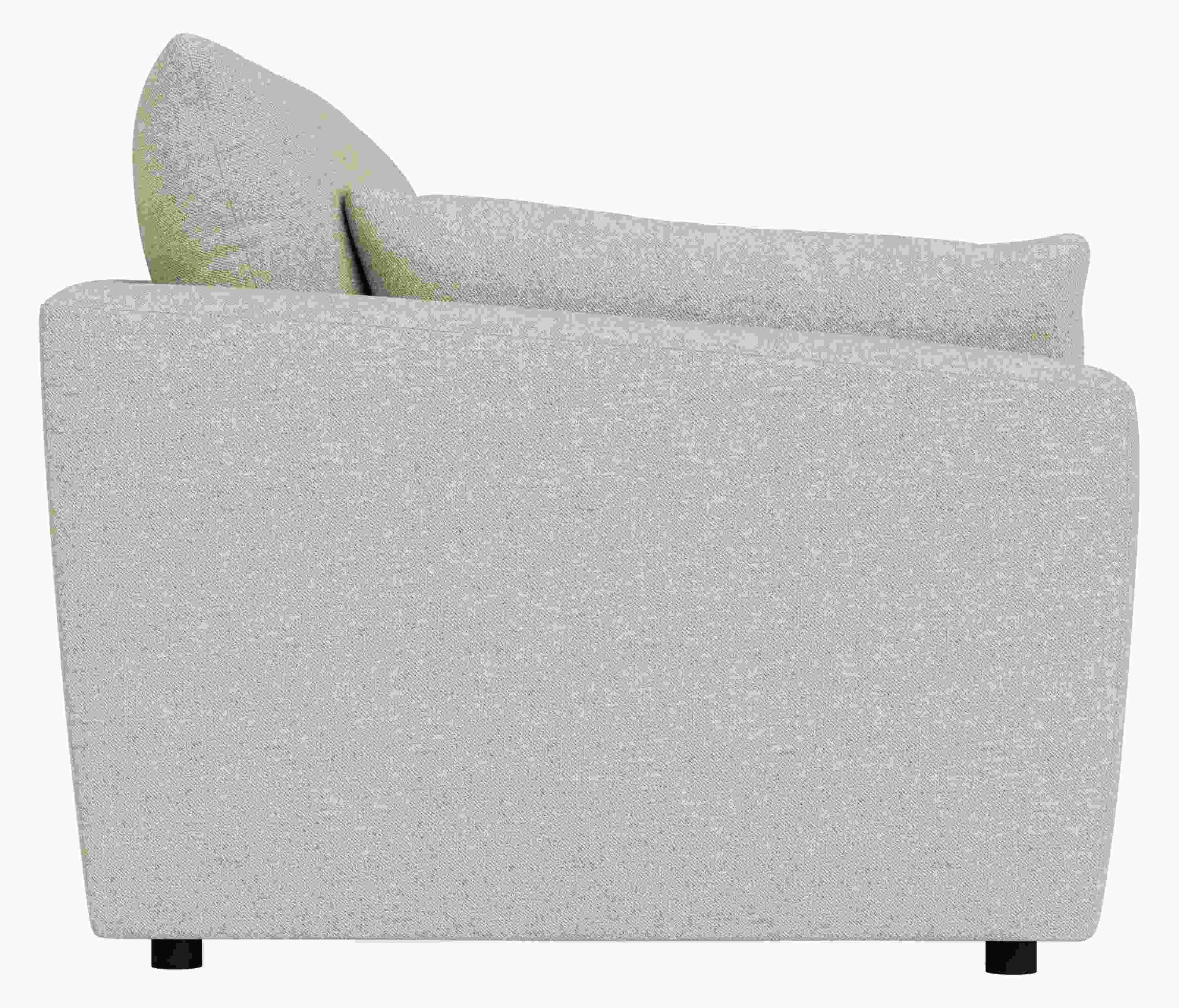 Side view of Weber 86-inch Sofa in Gino Oatmeal.