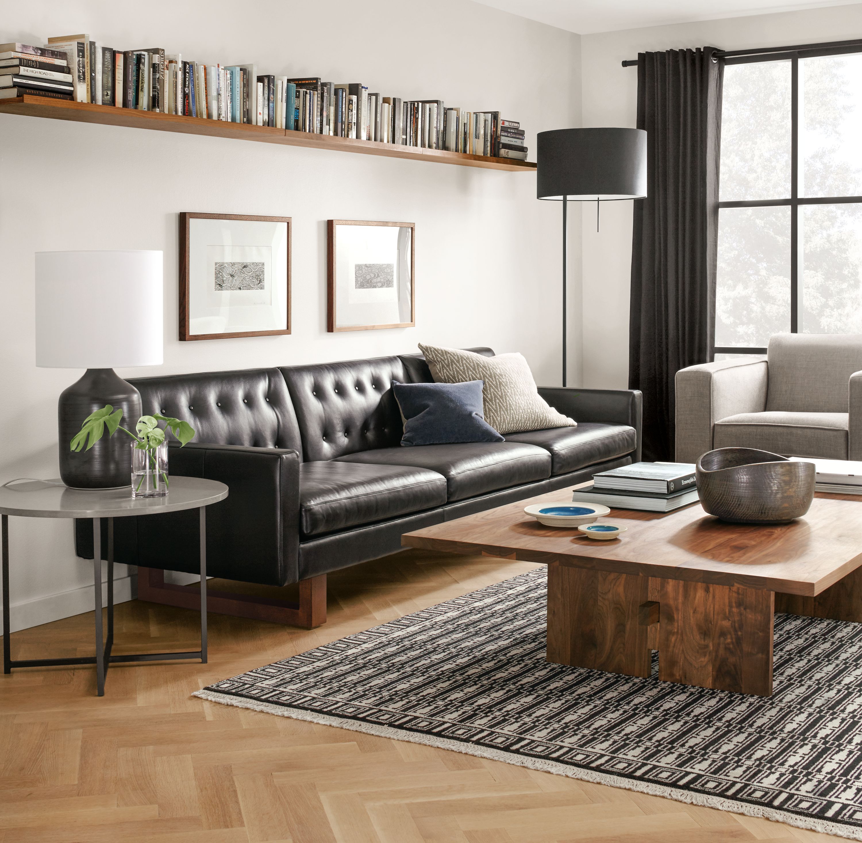 Detail of Wells 101 inch sofa.