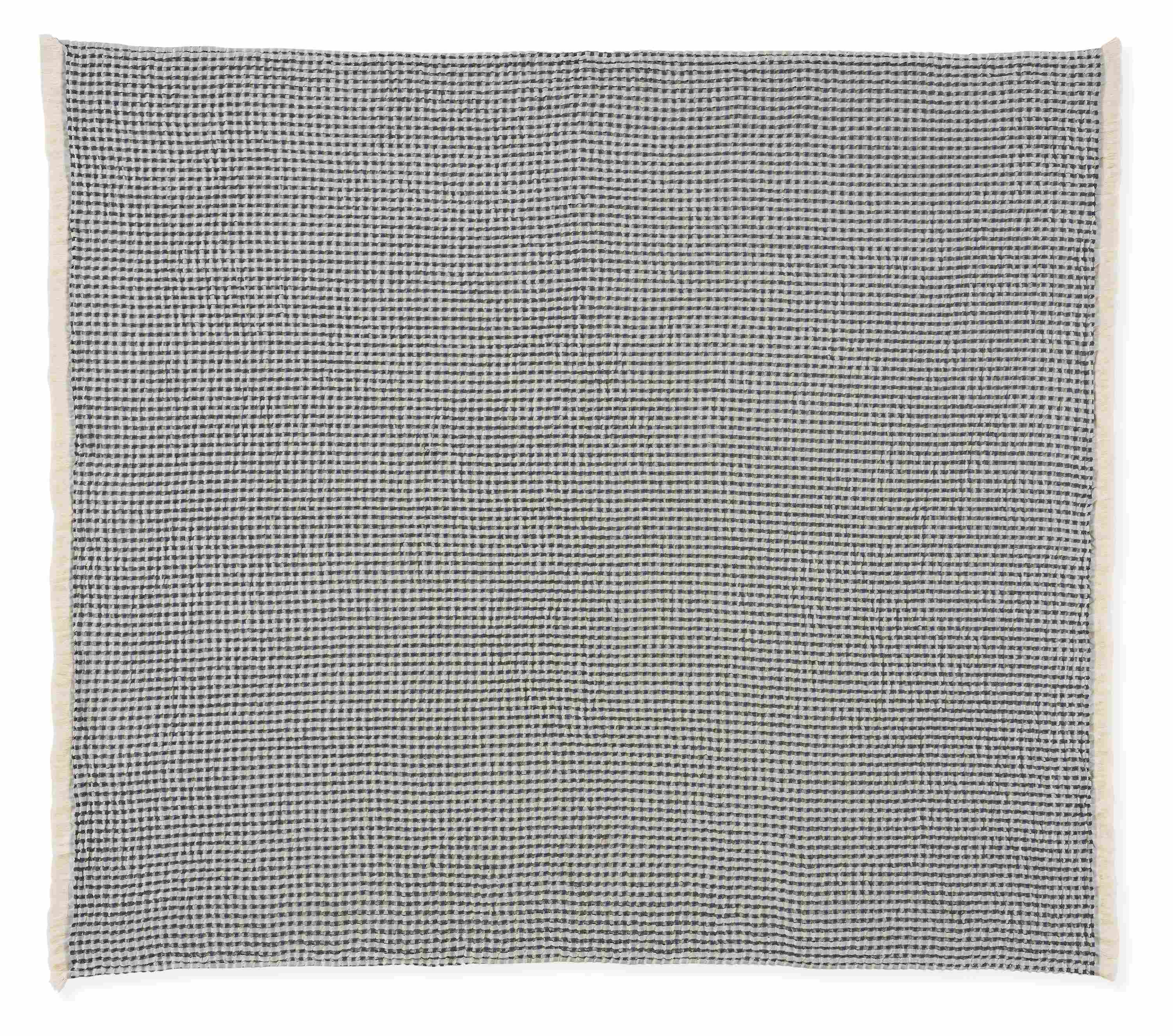 Overhead view of westin throw blanket in slate.