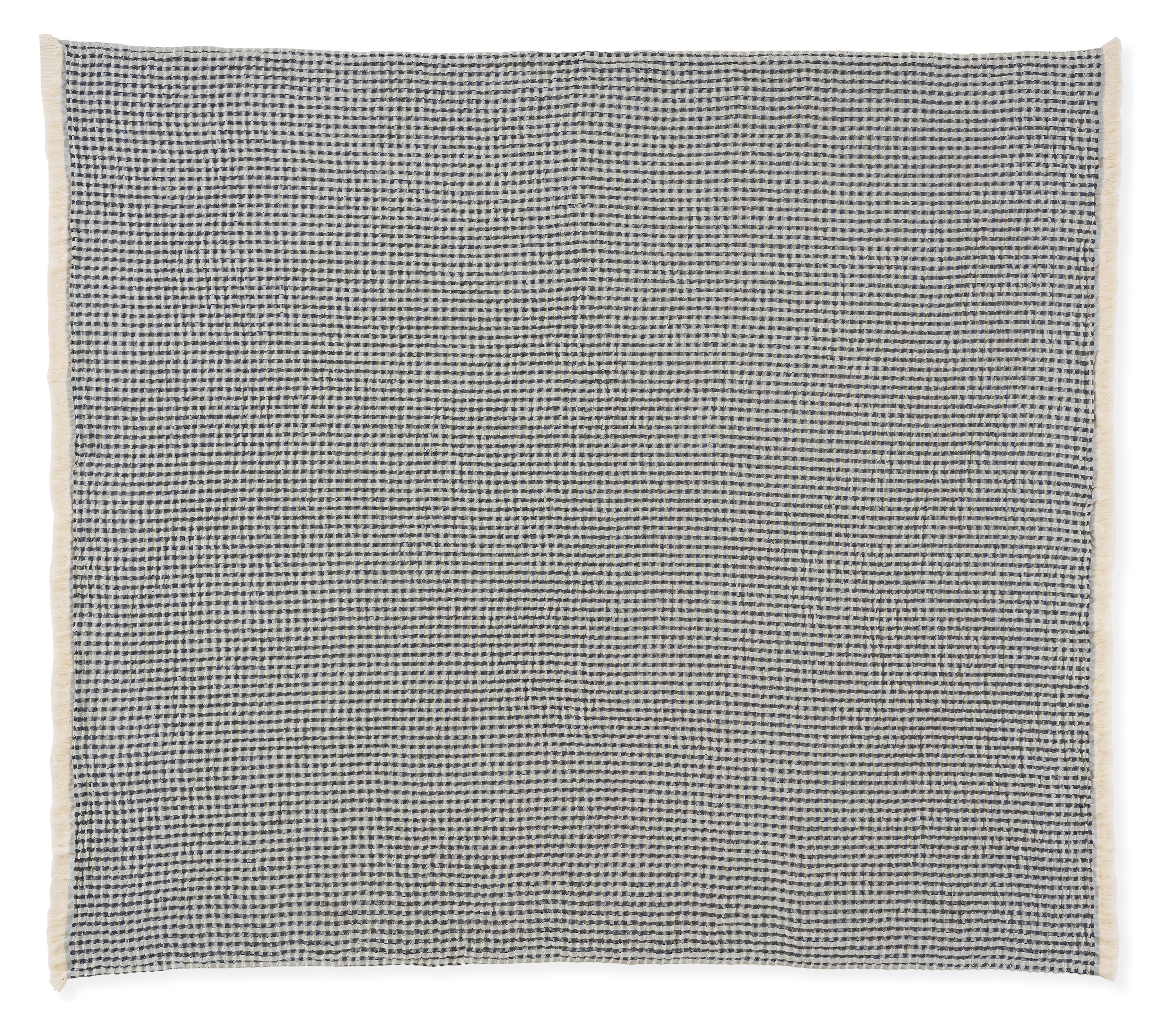 Overhead view of westin throw blanket in slate.