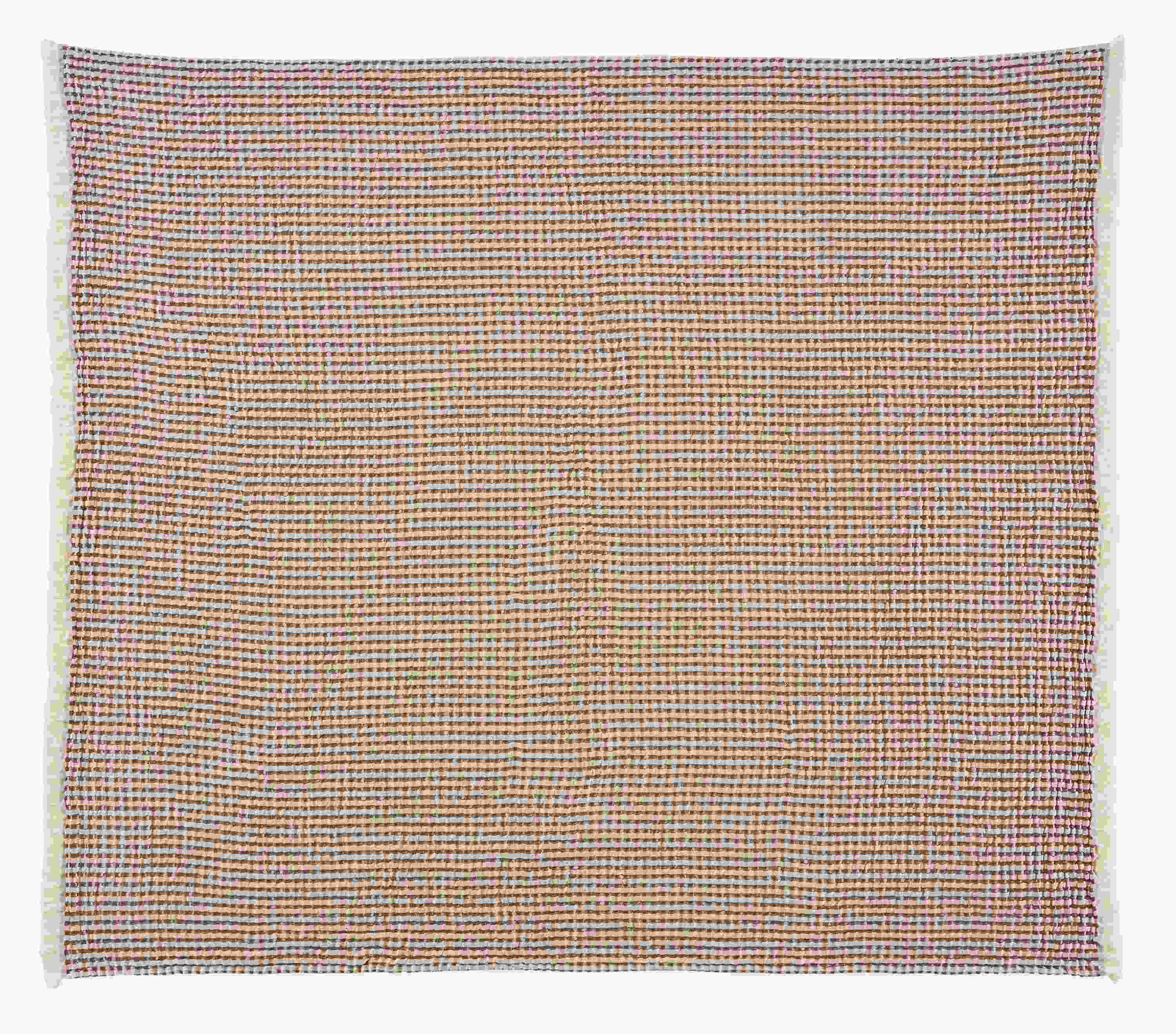 Overhead view of westin throw blanket in brick.