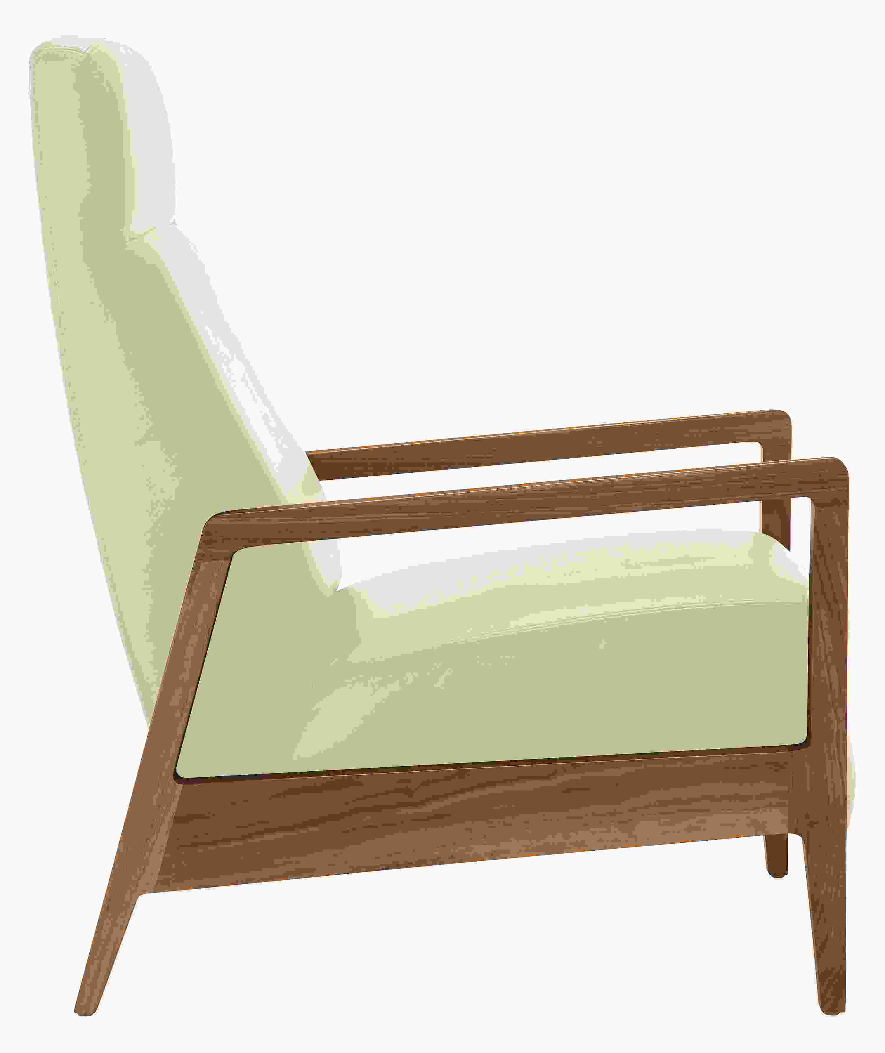Side view of Westport Recliner in Urbino Ivory.