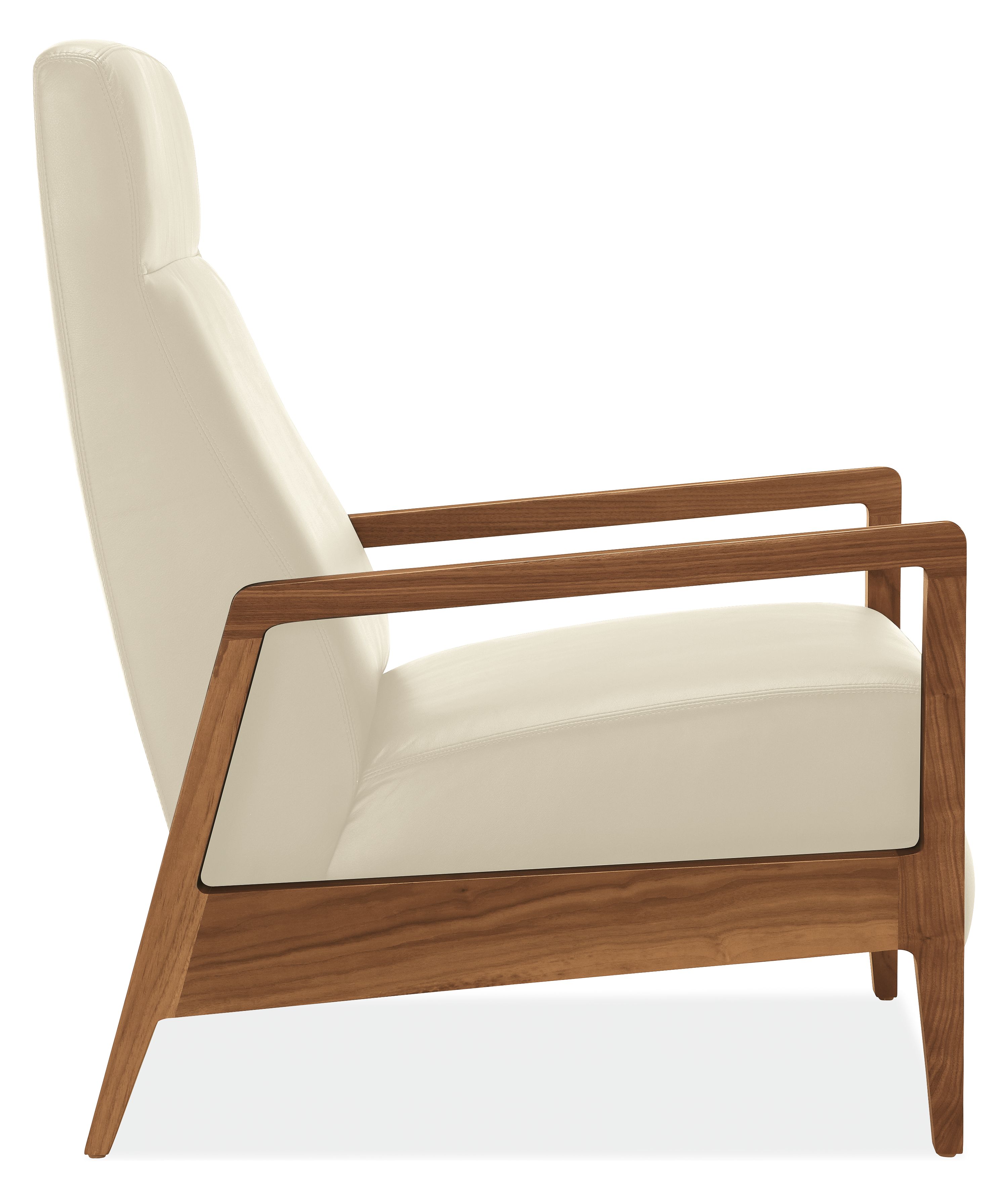 Side view of Westport Recliner in Urbino Ivory.