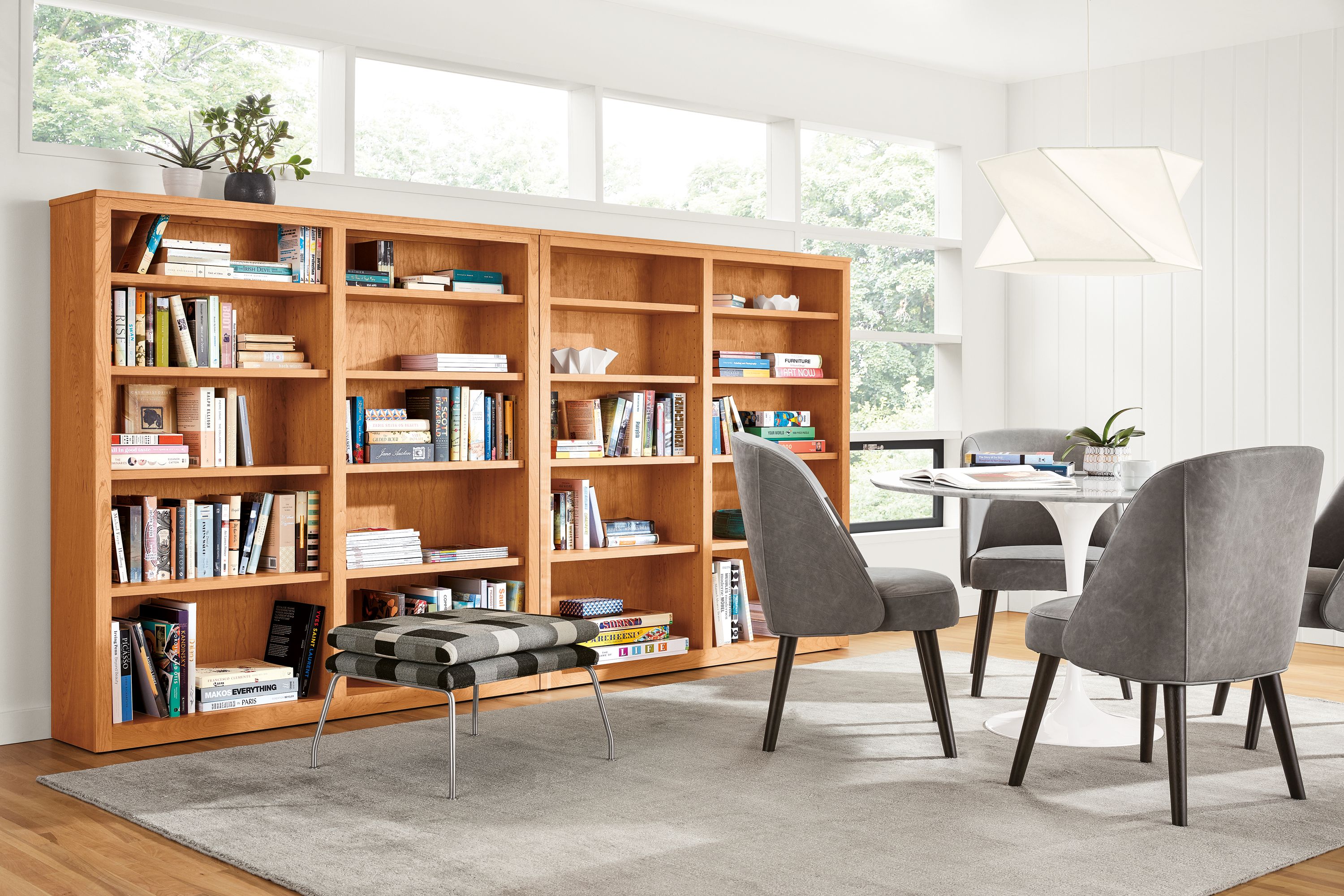 Two 60h 12d bookcases in cherry