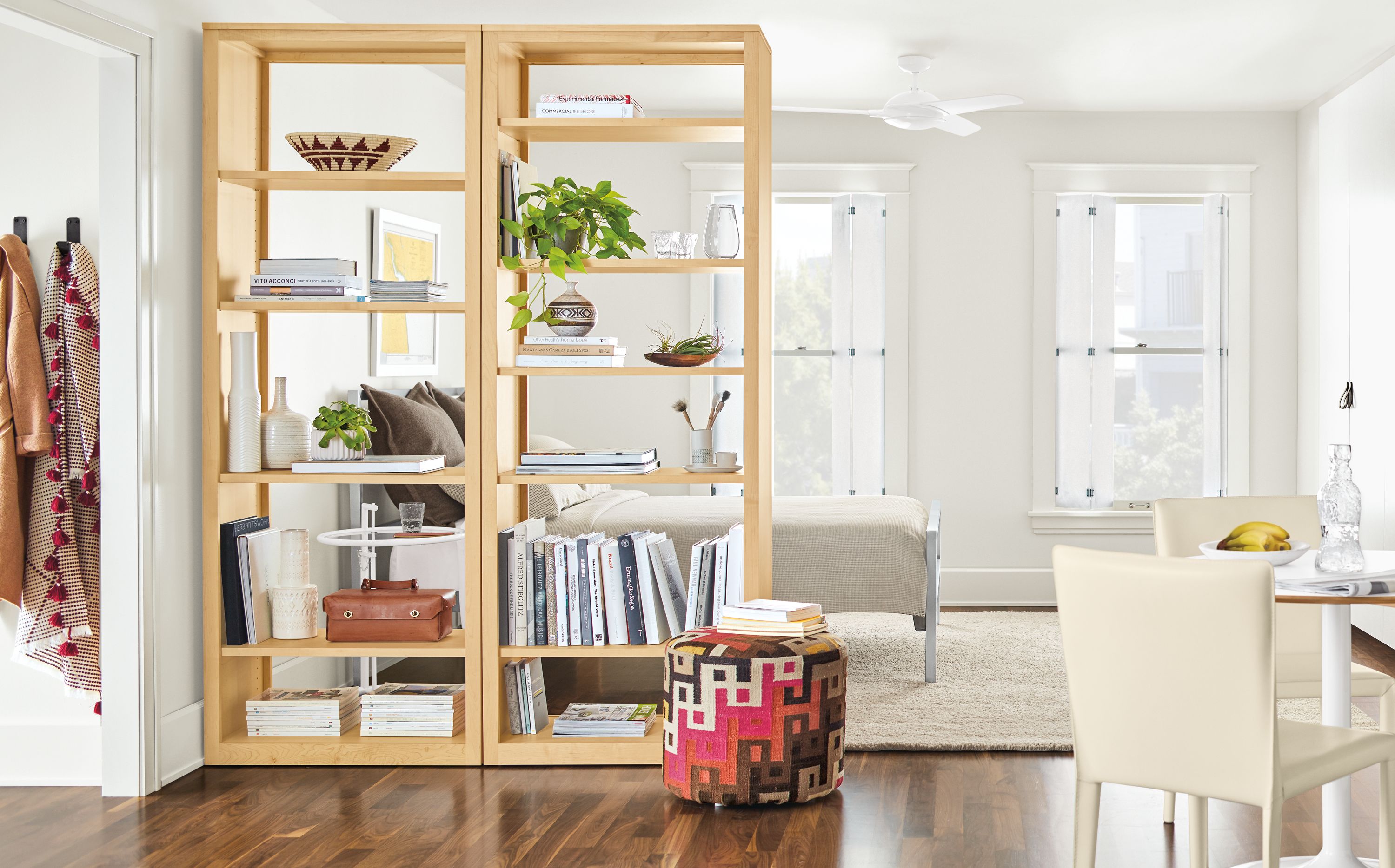 Two 86h bookcases in maple