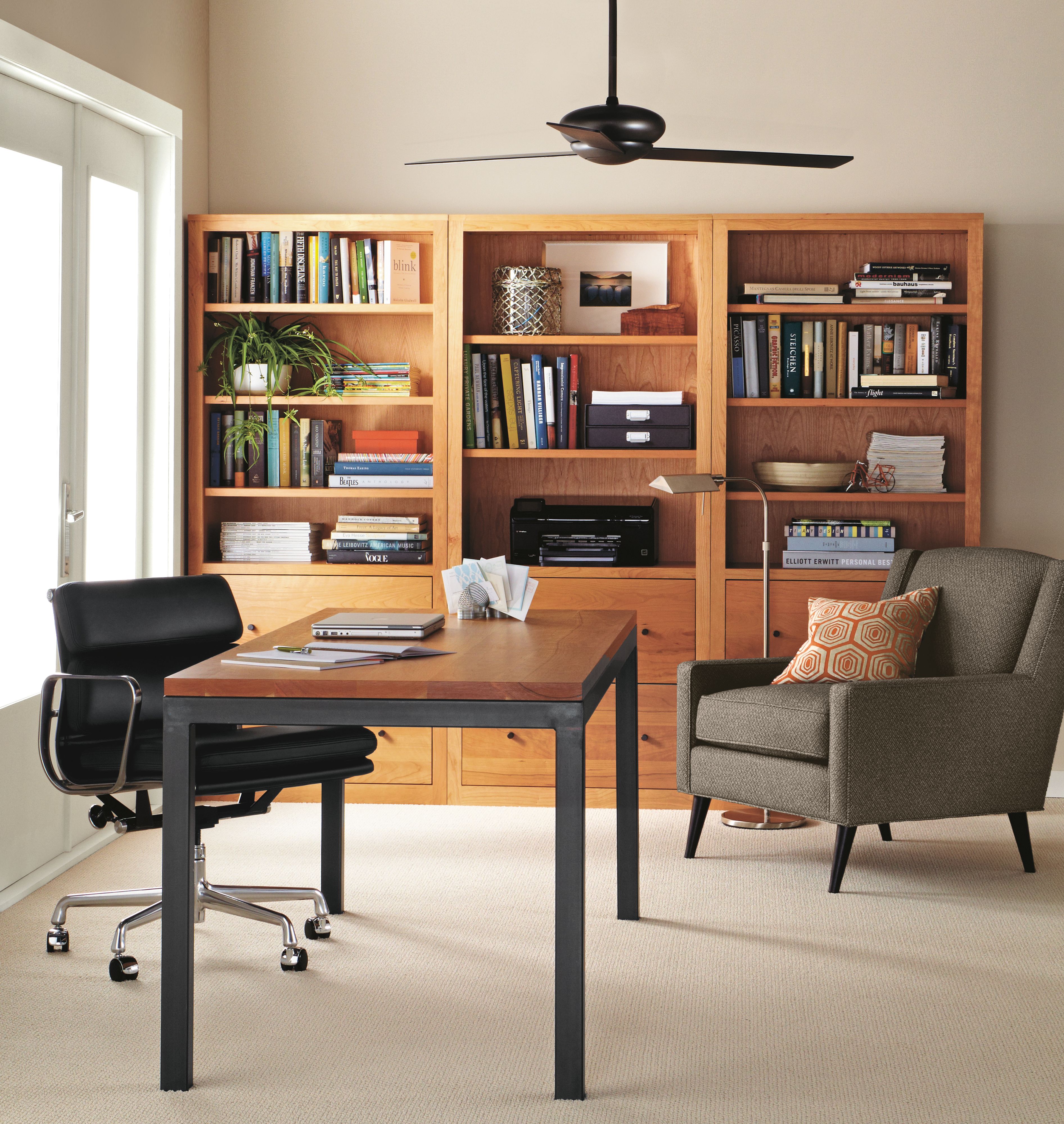 Three bookcases in cherry