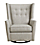 Front view of Wren Swivel Glider Chair in Tepic Cement.