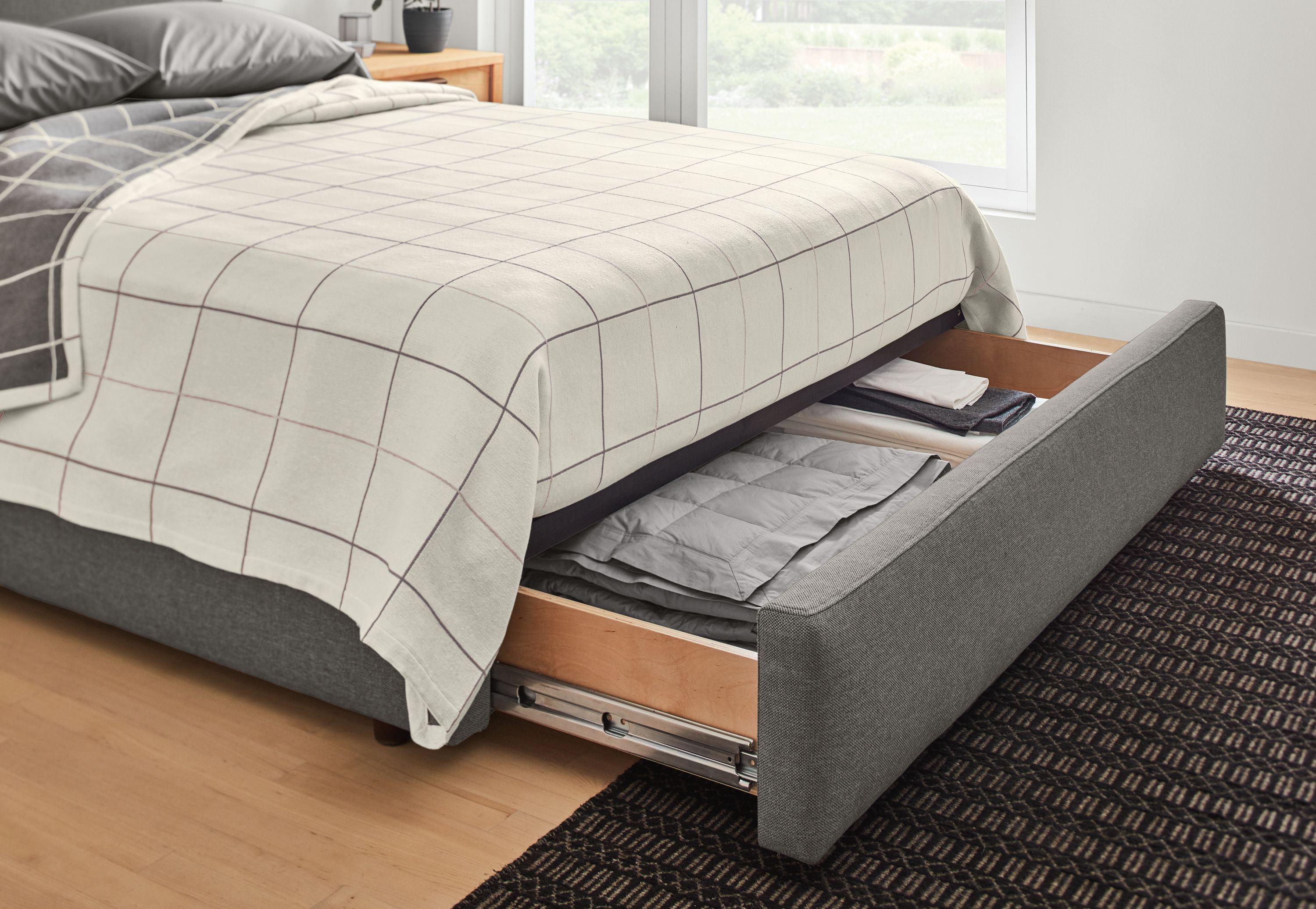 Room and deals board storage bed