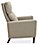 Side view of Wynton Select Recliner Wood Base in Tatum Fabric- Thin Arm.
