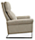 Side view of Wynton Select Recliner Metal Base in Tatum Fabric- Rolled Arm.