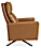 Side view of Wynton Select Recliner Metal Base in Lecco Leather- Thin Arm.