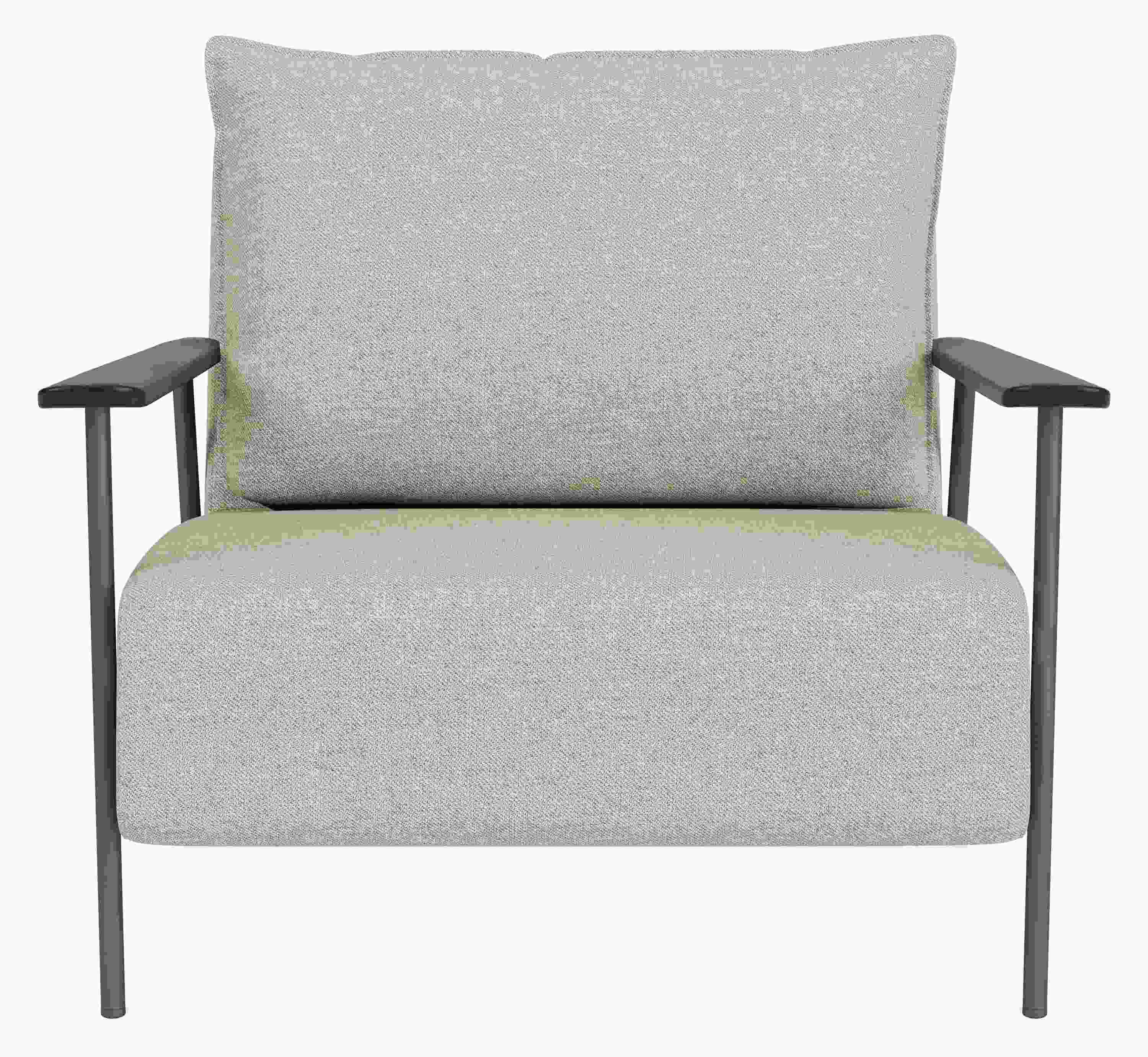 Front view of Xavier Chair in Gino Fabric.