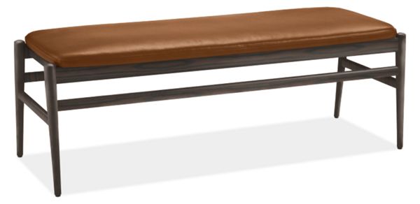 Evan Bench with Leather Seat - Modern Dining Room & Kitchen Furniture ...