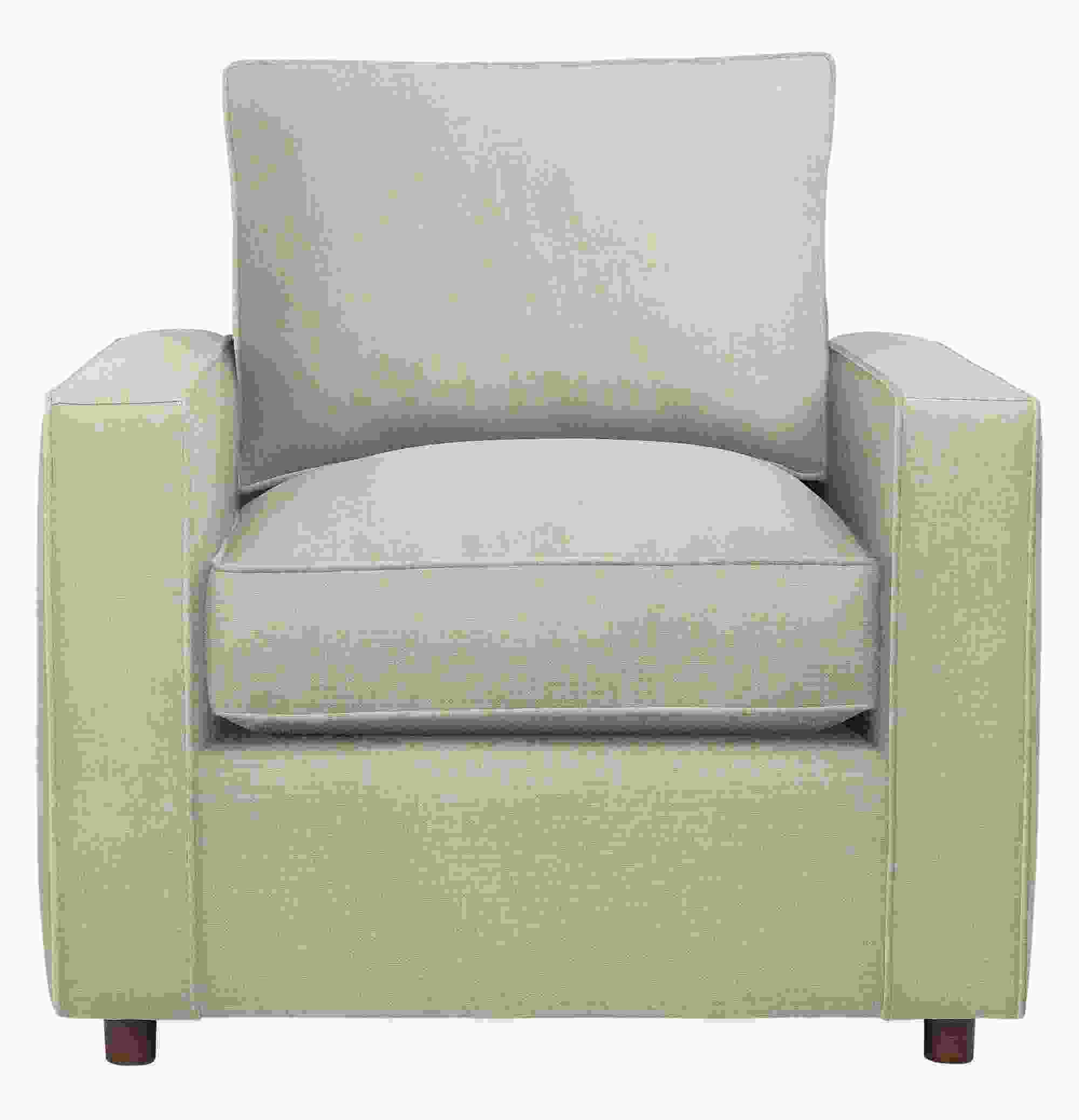 Front view of York Chair in Sumner Linen.