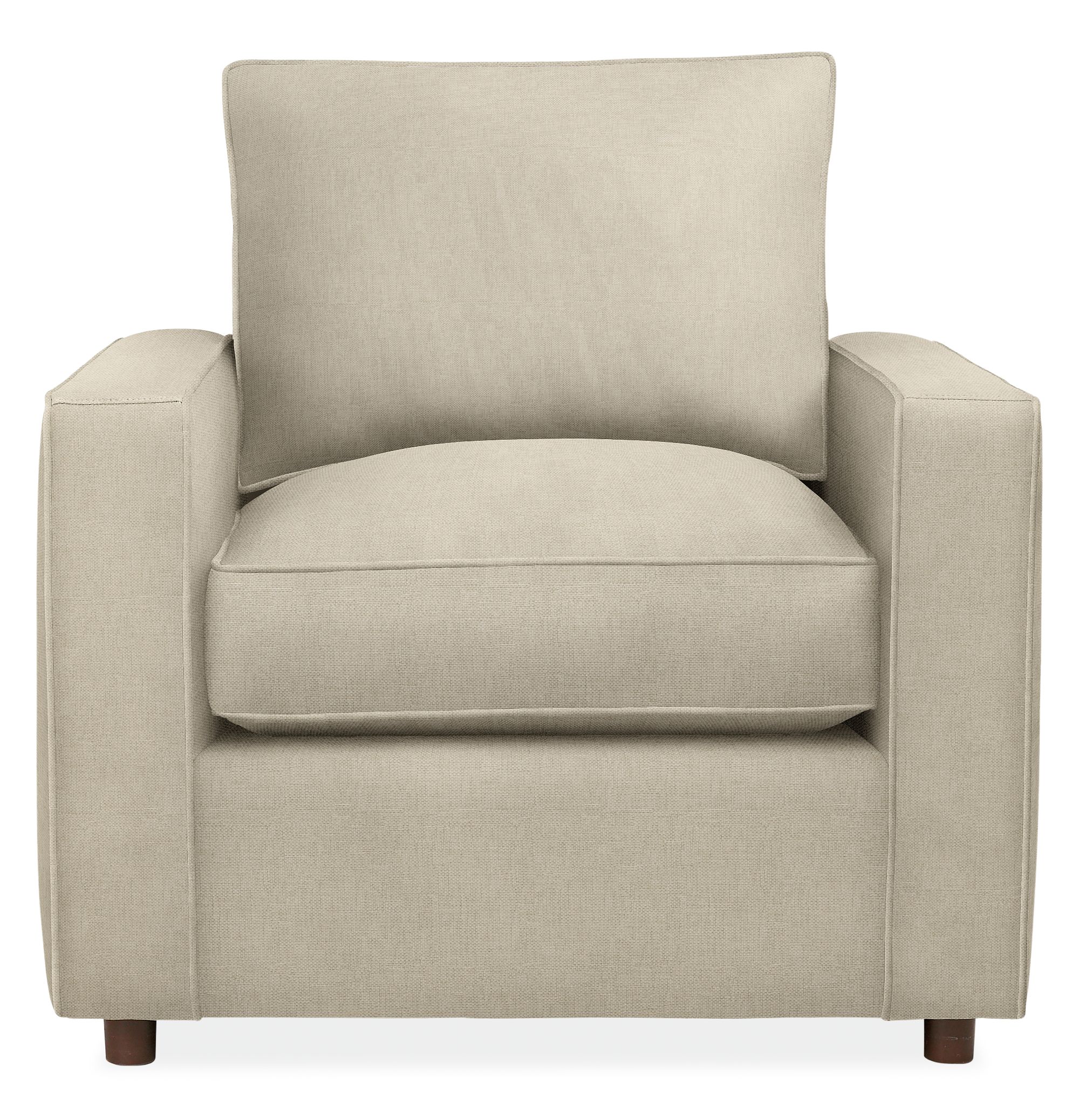 Front view of York Chair in Sumner Linen.