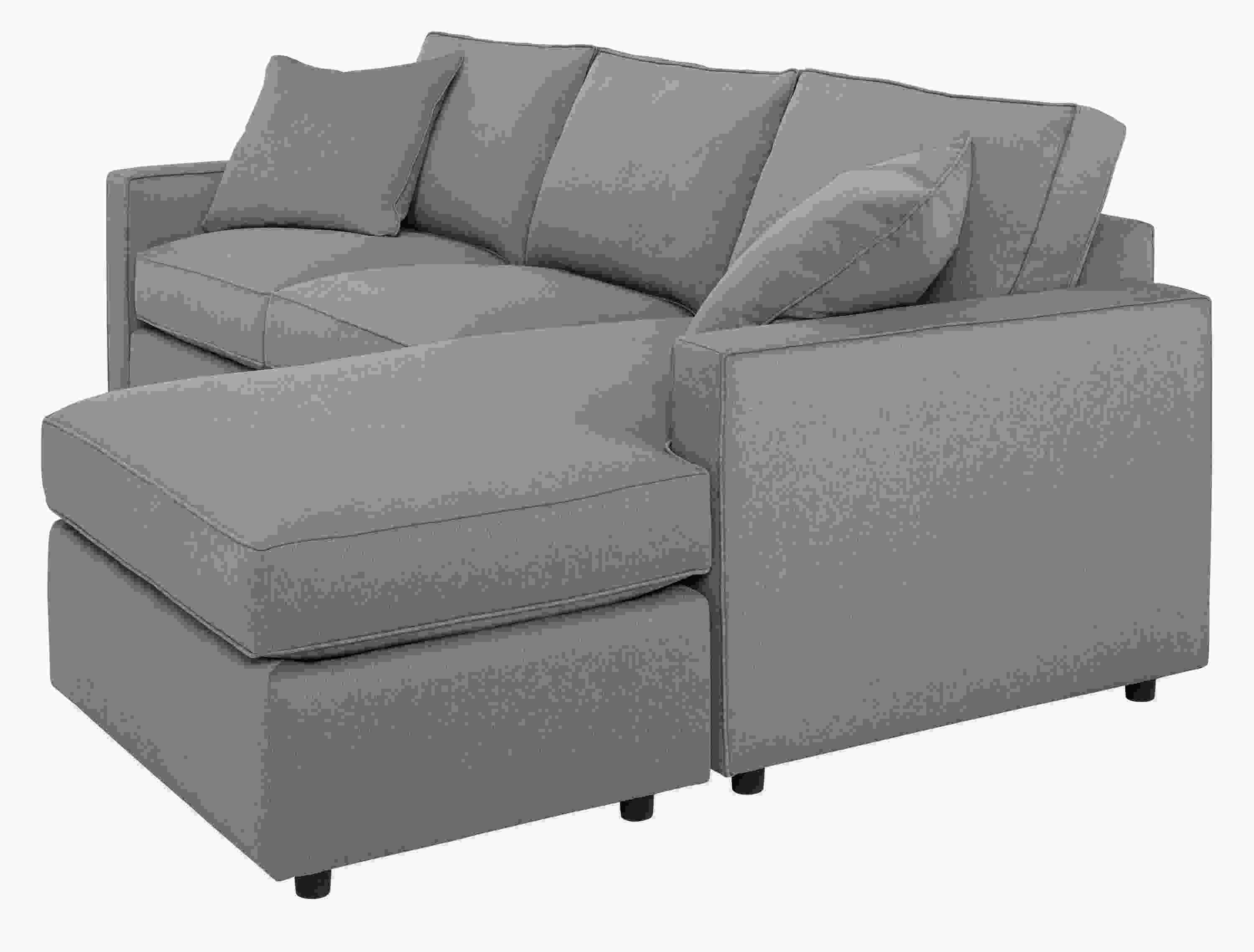 Detail of York 98" Sofa with Reversible Chaise in Dawson Fabric.