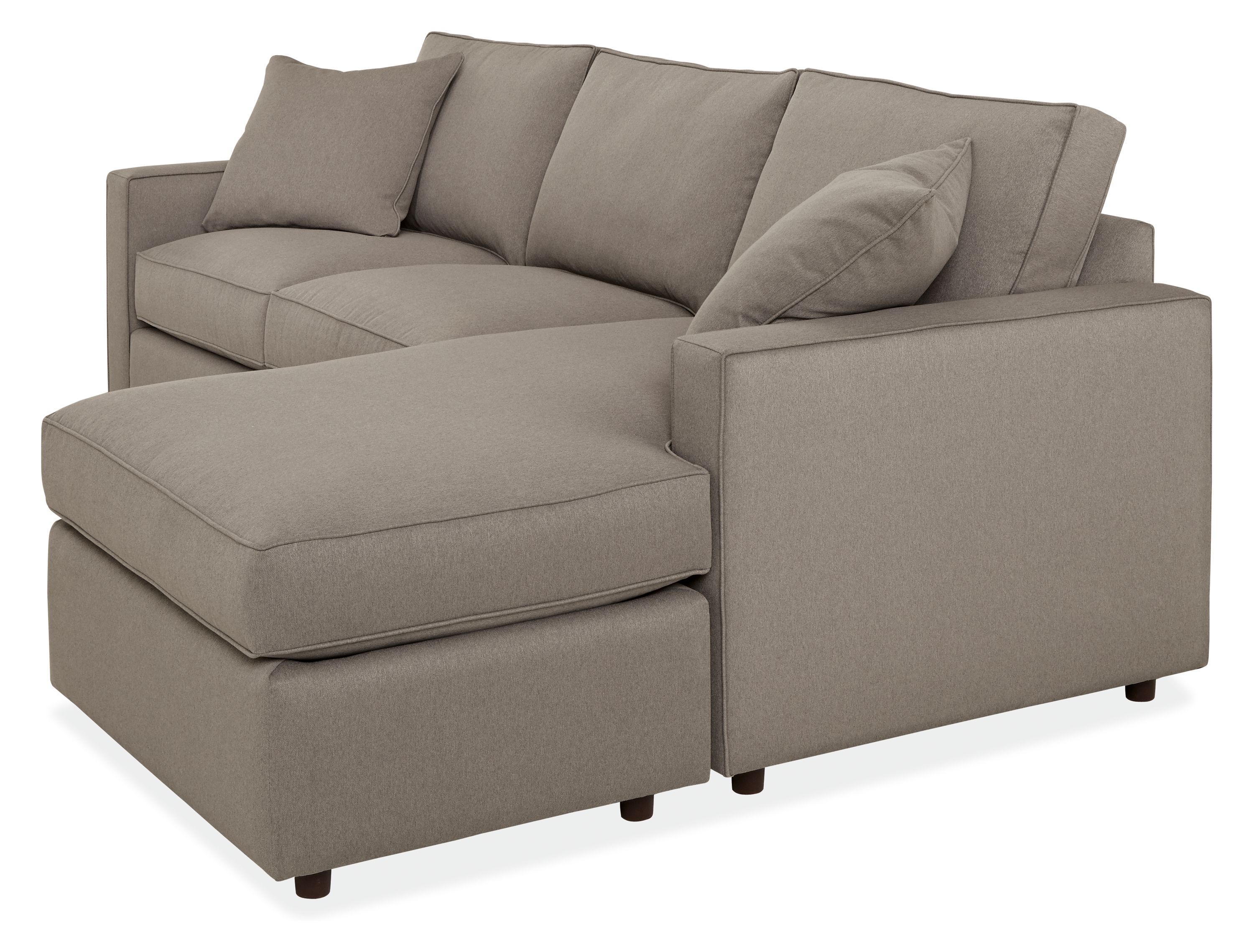 Detail of York 98" Sofa with Reversible Chaise in Dawson Fabric.