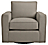 Front view of York Swivel Chair in Dawson Cement.