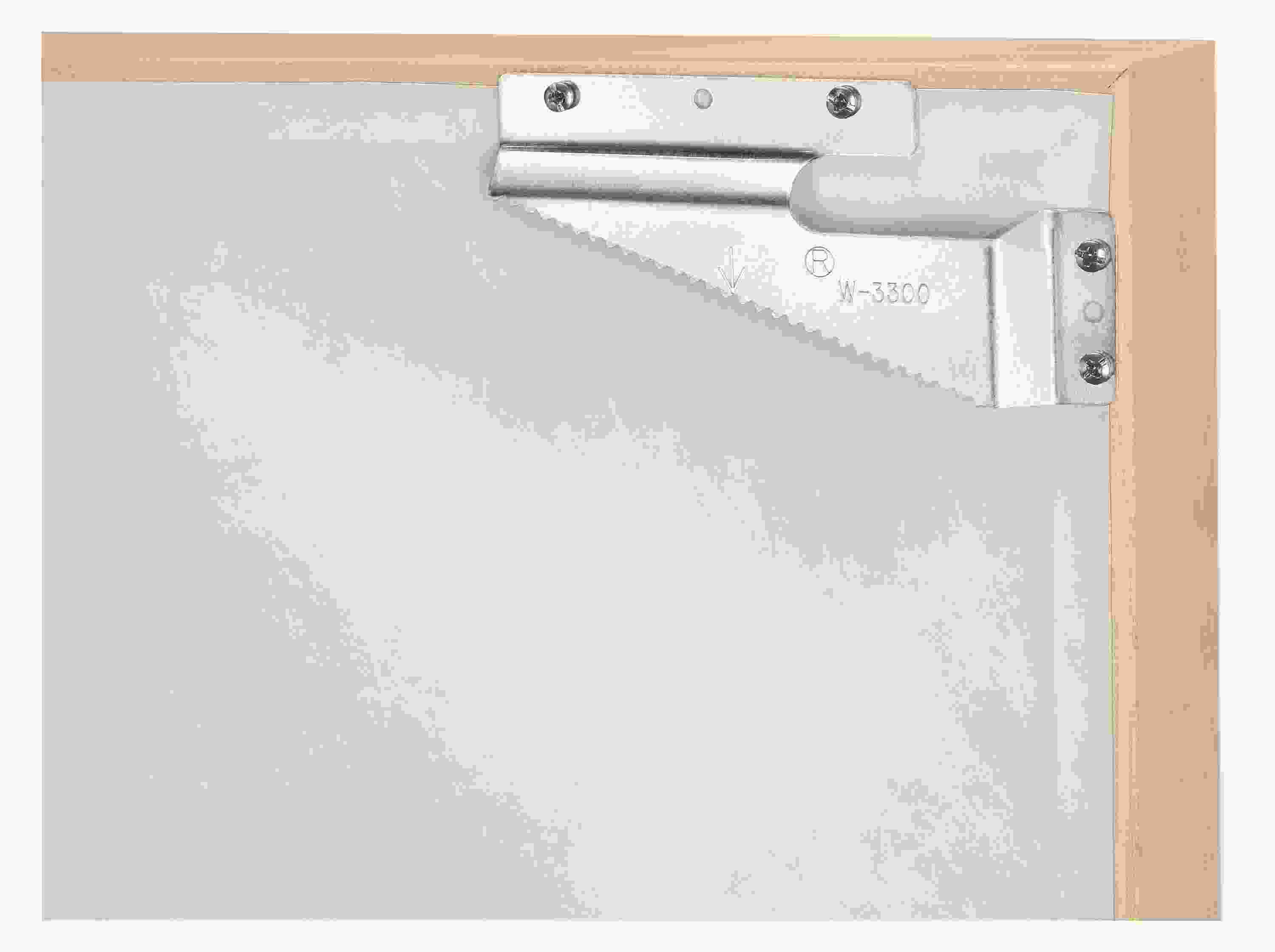 detail of wall mounting bracket on back of frame of ayomi yoshida artwork.